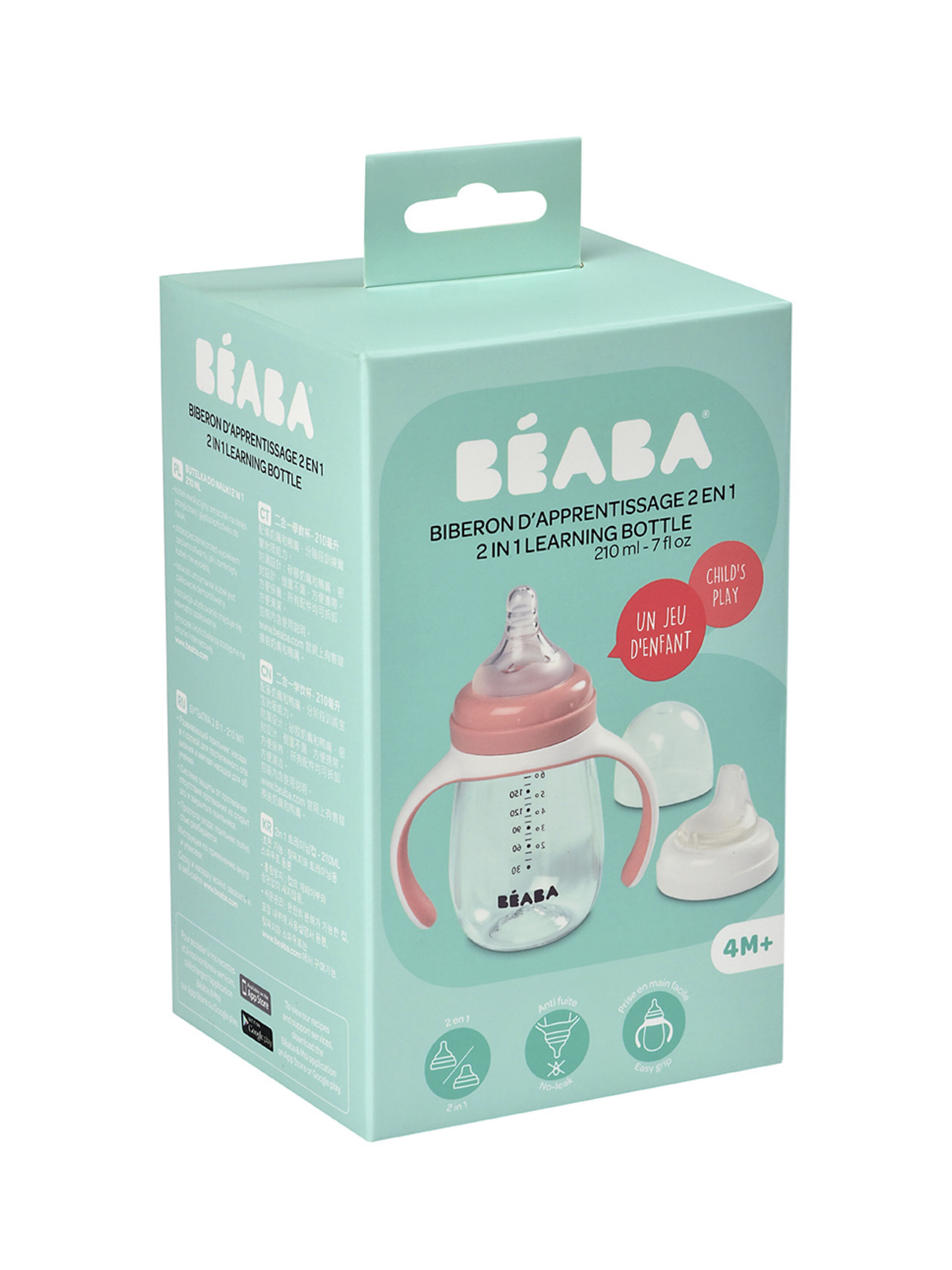 Beaba 2-in-1Learning Cup - Old Pink image number 3