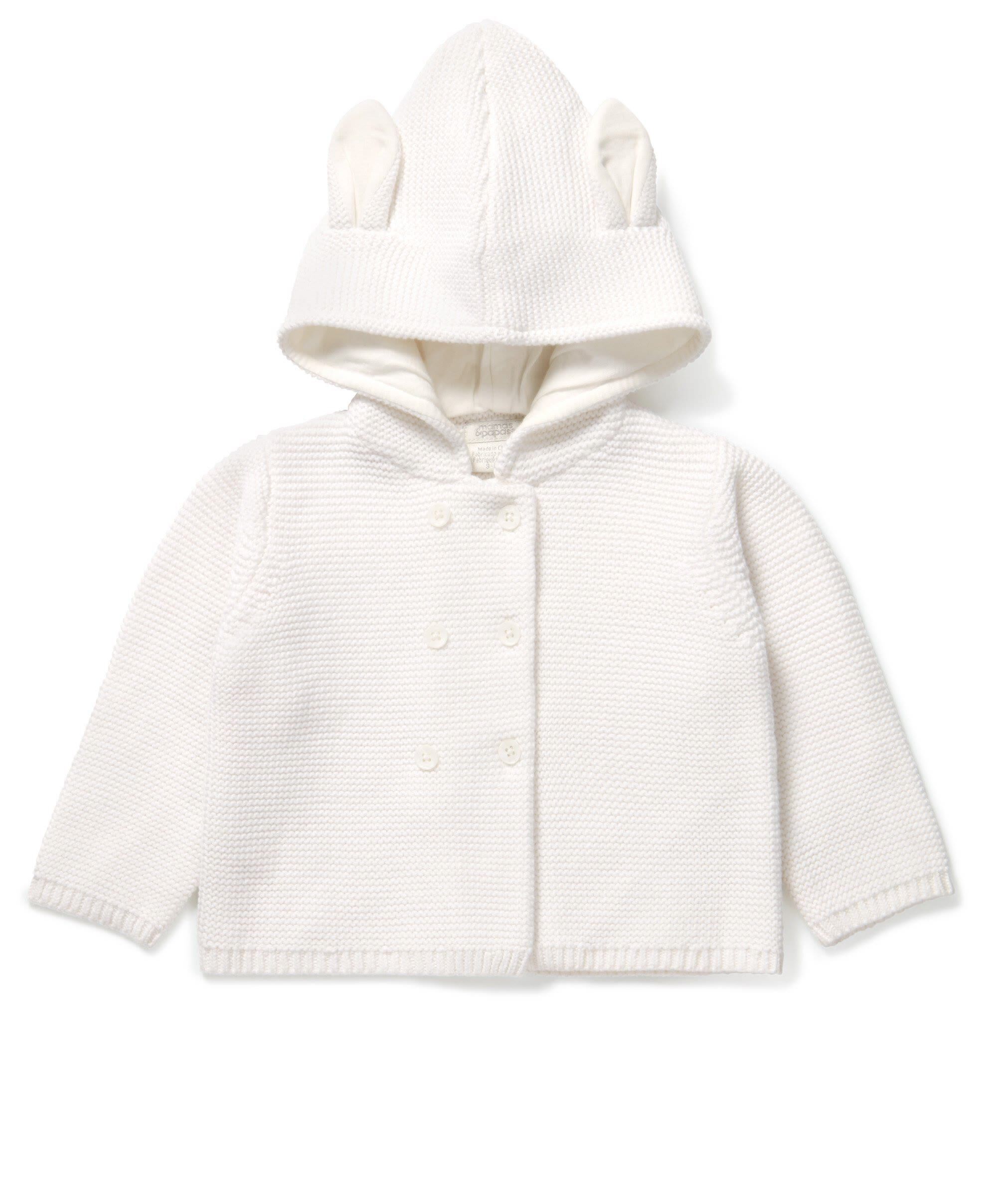 White Cardigan With Hood Ears image number 1