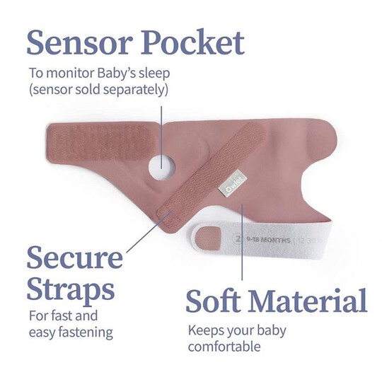 Owlet Baby Monitor Accessory Sock - Dusty Rose image number 4