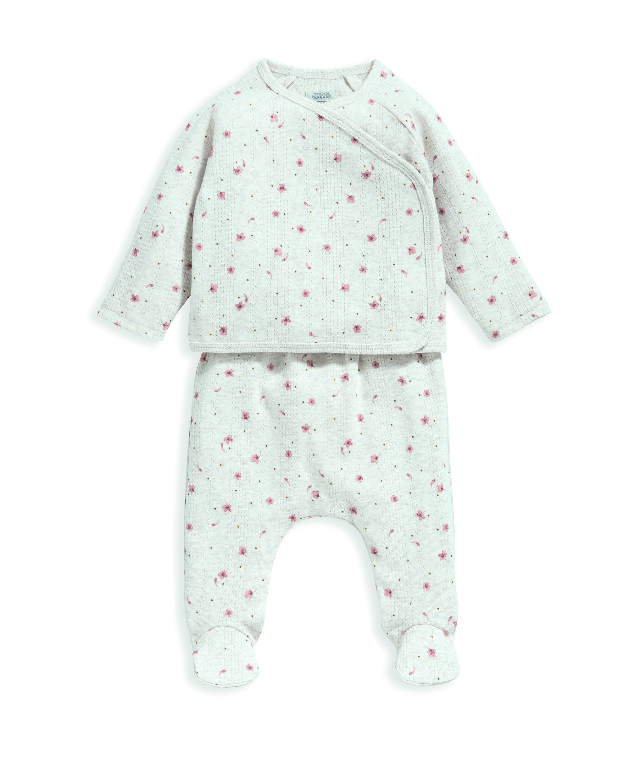 2 Piece Floral Pointelle Jersey Set image number 2