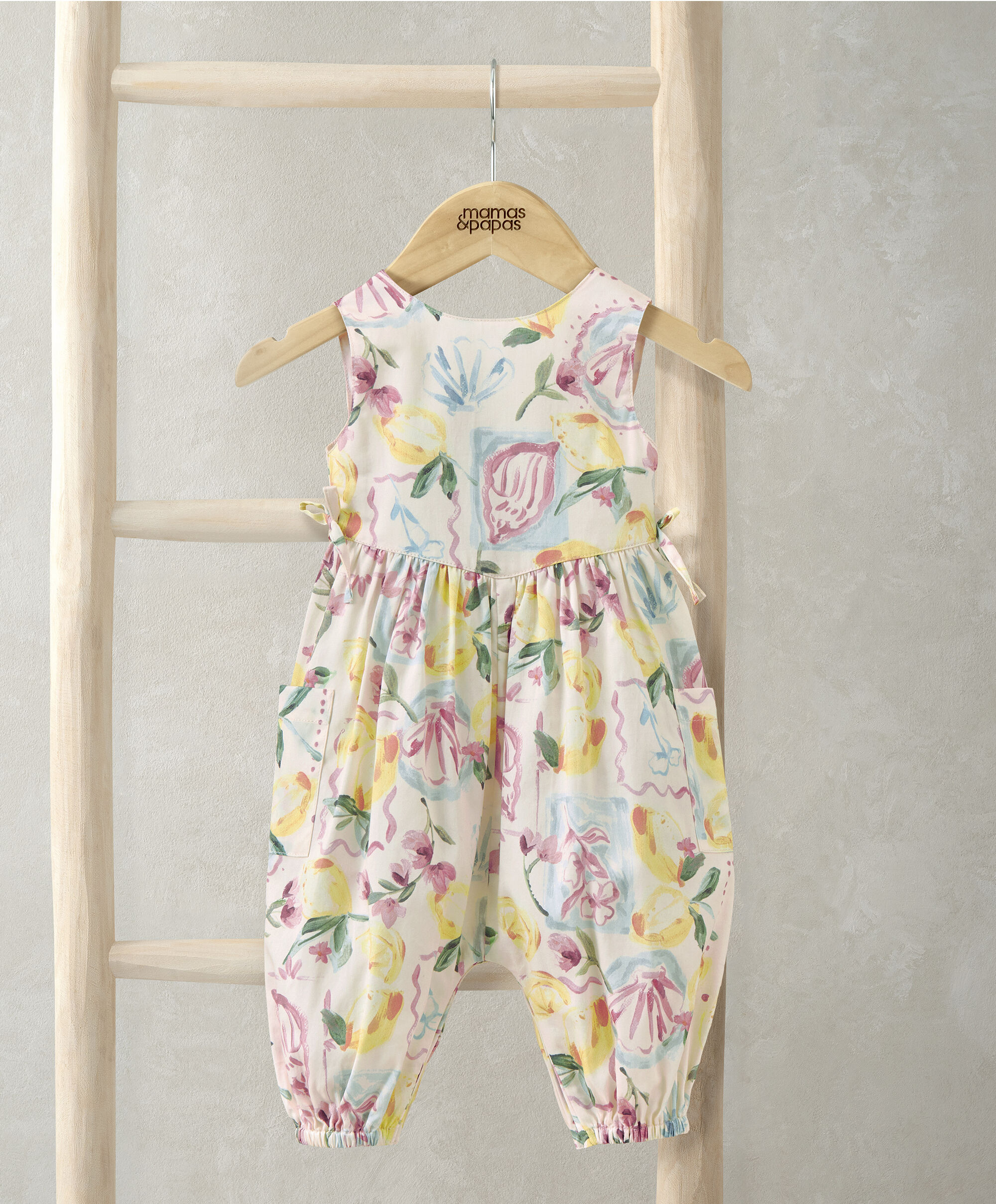 Floral Lemon Romper image number 1