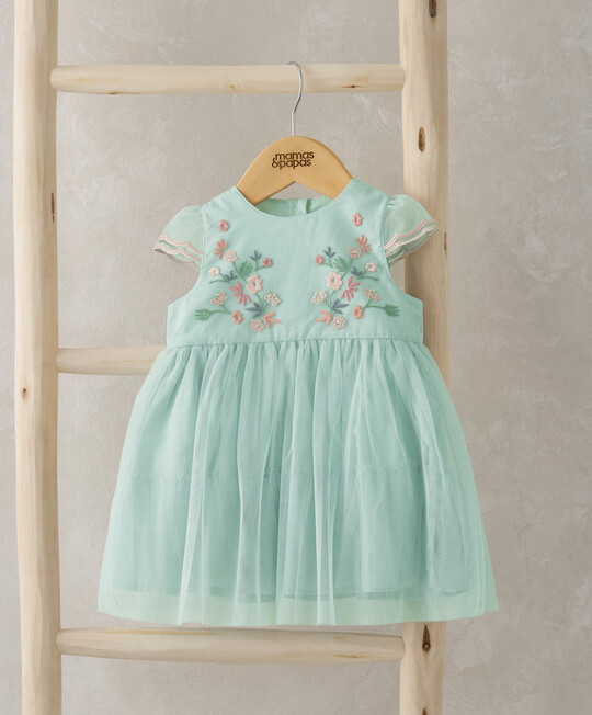 Buy Floral Tulle Dress - Green - Dresses | Mamas & Papas Qatar Buy Floral Tulle Dress - Green - Dresses | Mamas & Papas Qatar