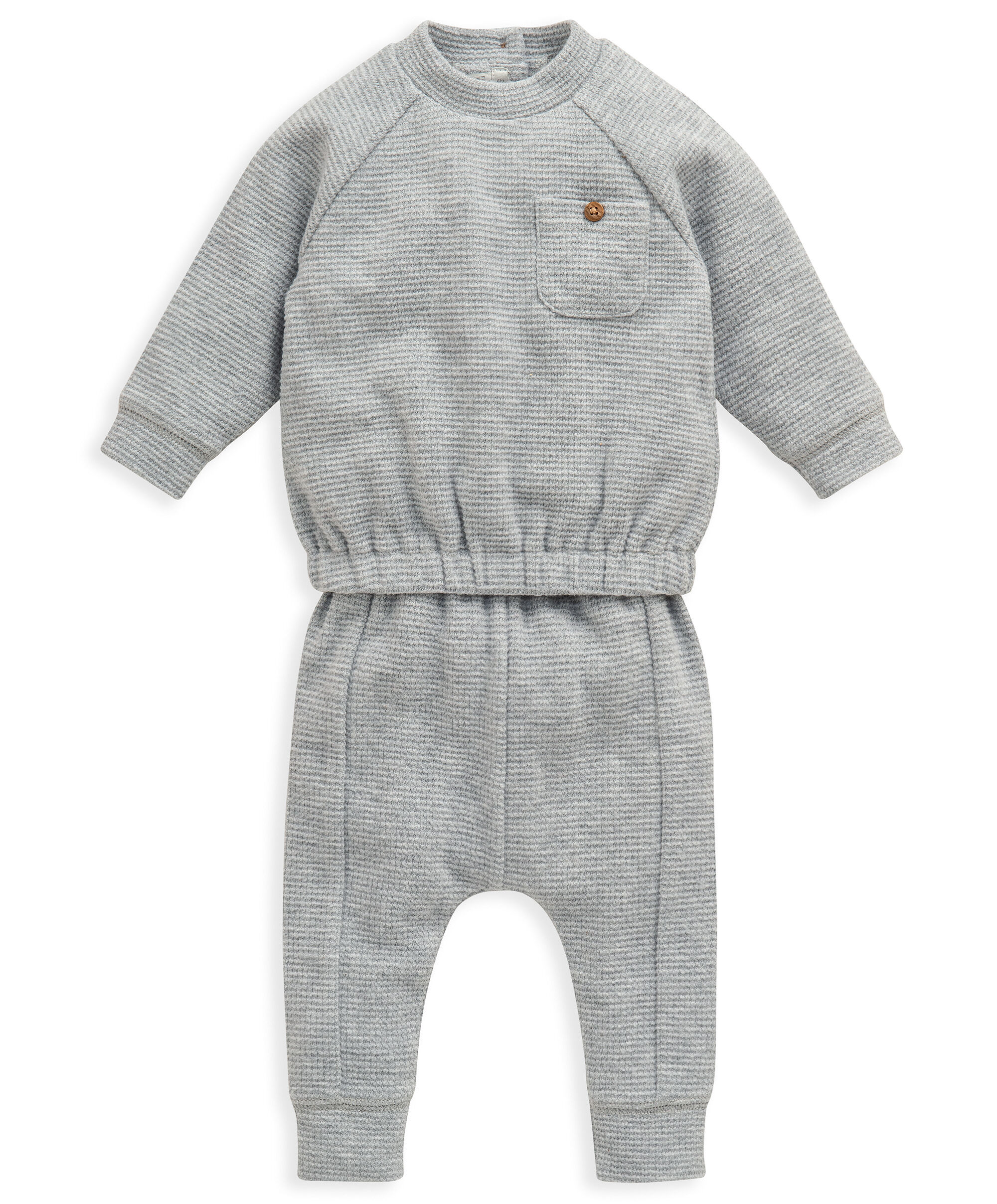 Grey Brushed Waffle Set image number 1