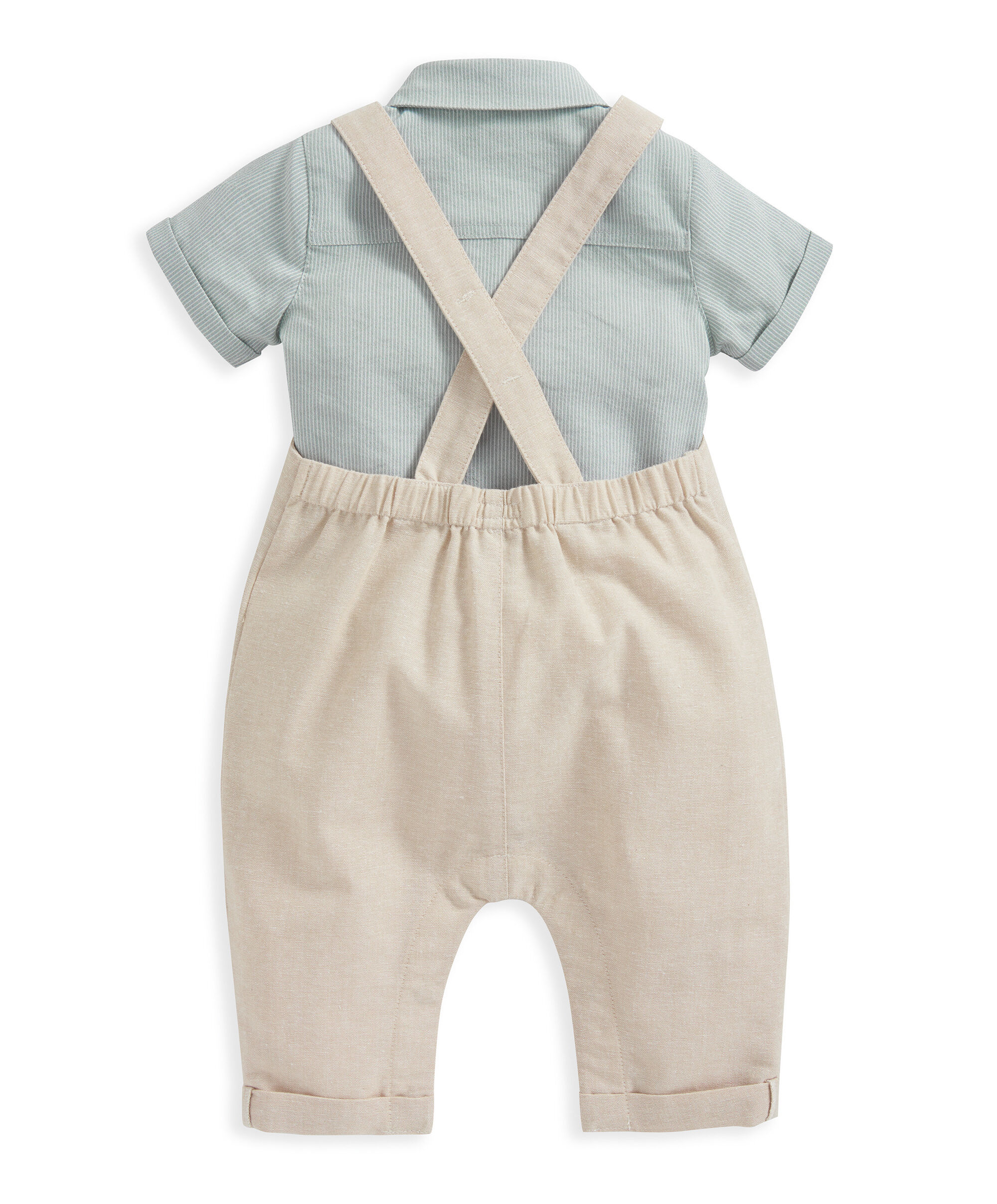 Stripe Shirt & Dungaree - 2 Piece Set image number 3