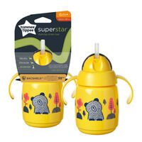Tommee Tippee Babies Superstar Sippee Training Cup Sippy Straw Bottle, 300ml 6M+ image number 1