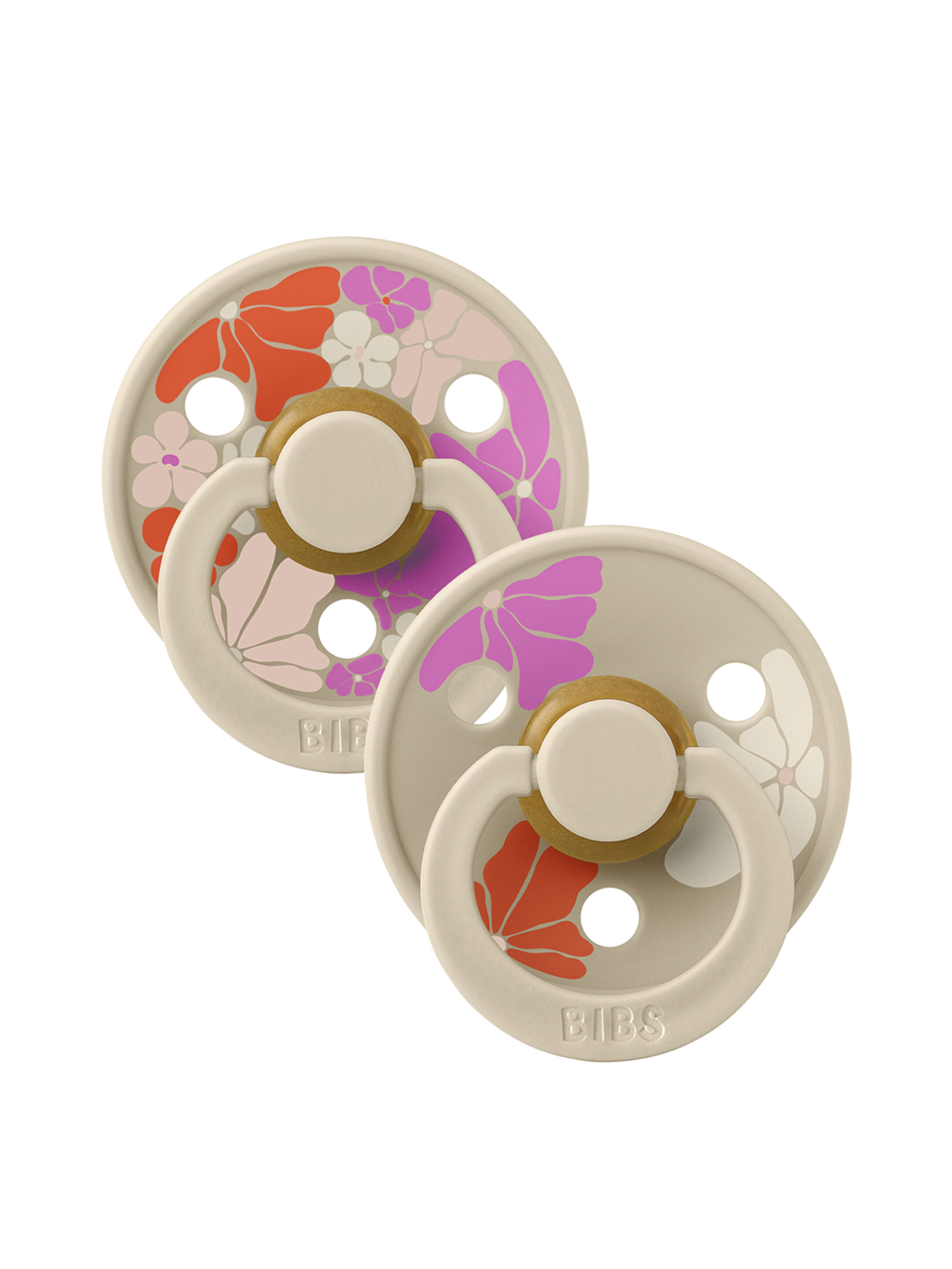 Bibs 2 Pack Colour Morning Bloom Latex S2 - Vanilla Mix (6+ months) image number 1