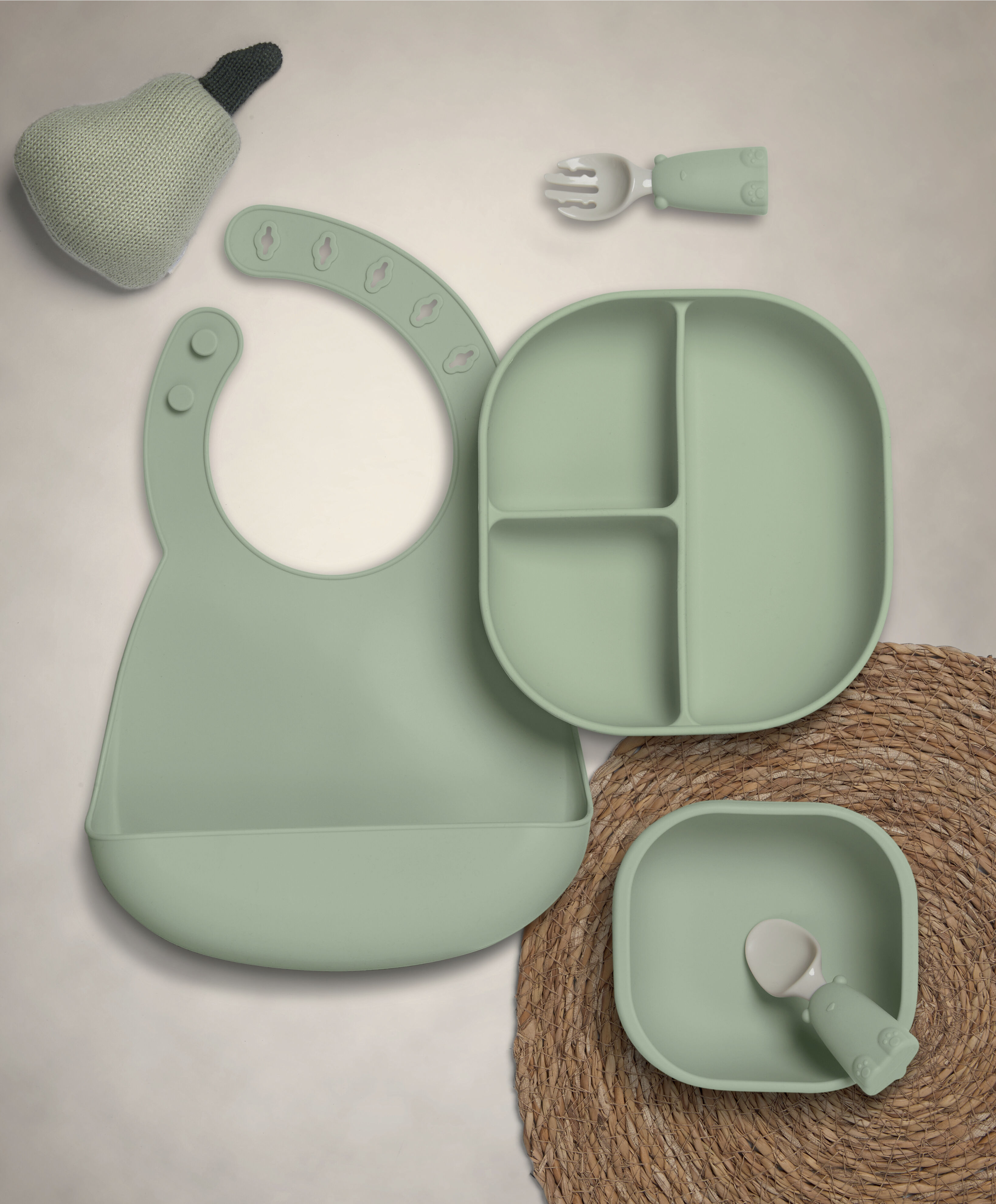 First Mealtime Silicone Set - Kiwi image number 1