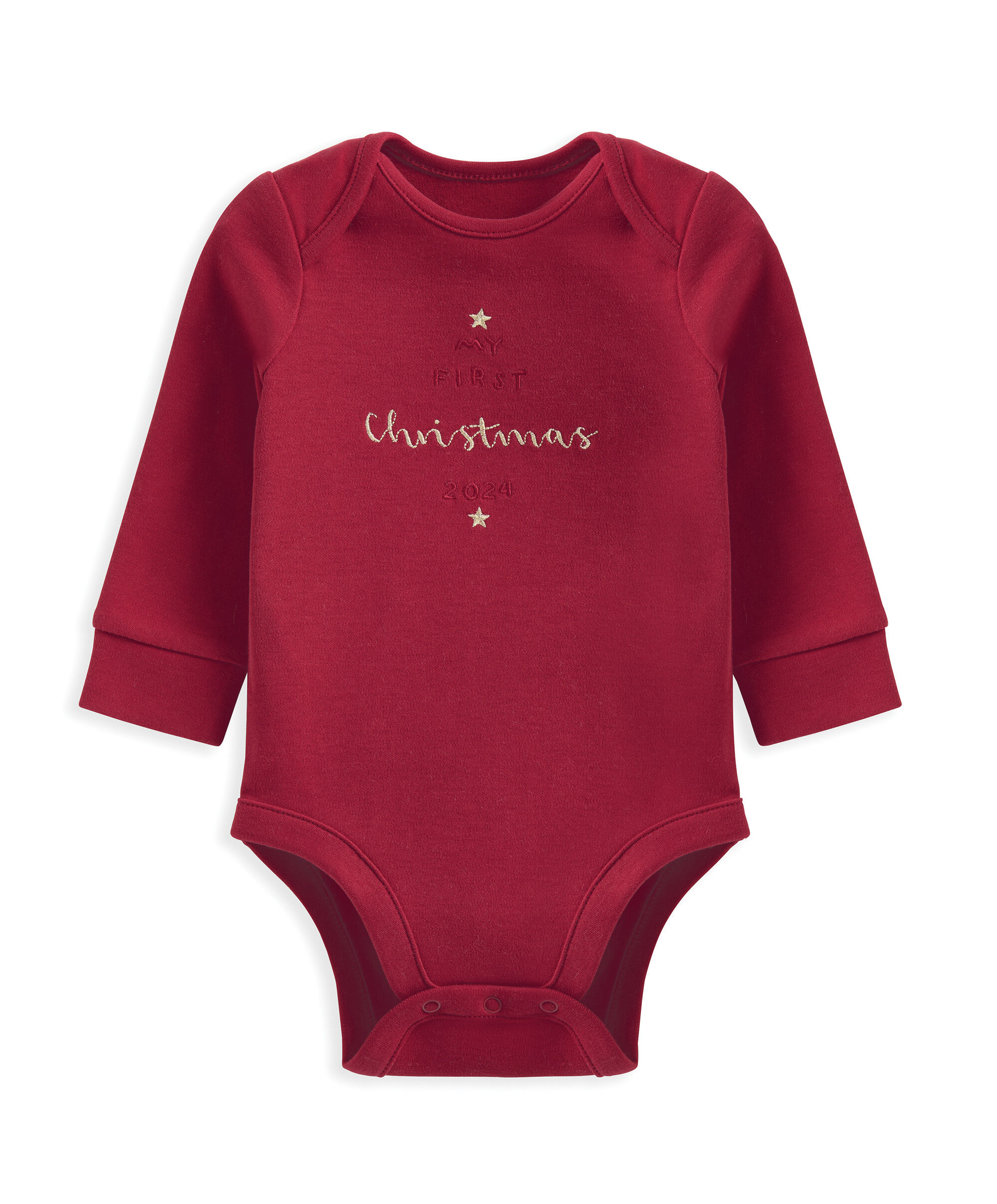 My First Christmas Bodysuit - Red image number 2