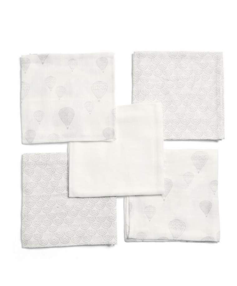 Buy 5 Pack Muslin Squares Balloon Swaddle Wraps Mamas Papas Qatar