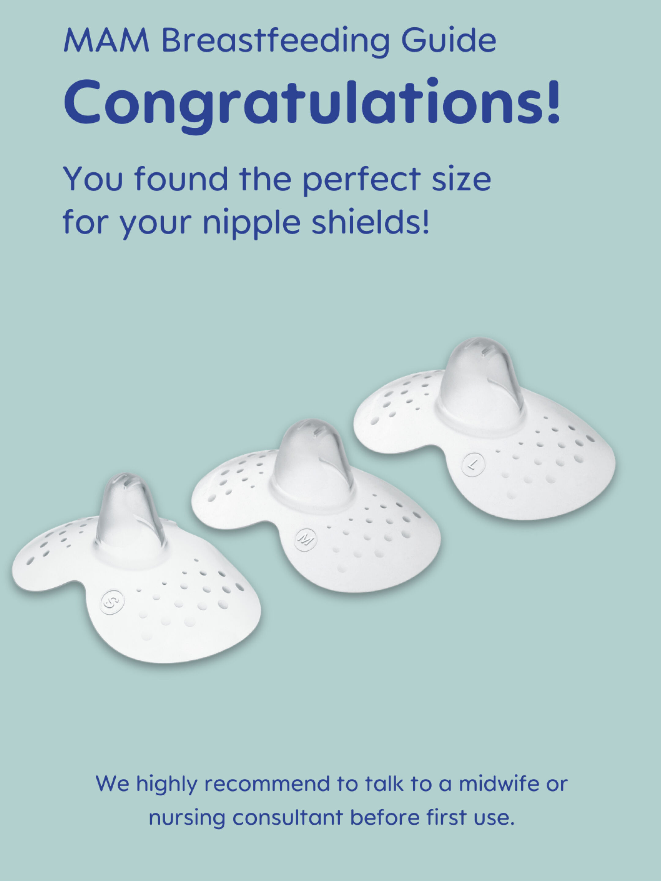 Mam Baby Nipple Shield  Breastfeeding - 0 M+ | Clear  Clear  - Size- S | Pack of 3 image number 2