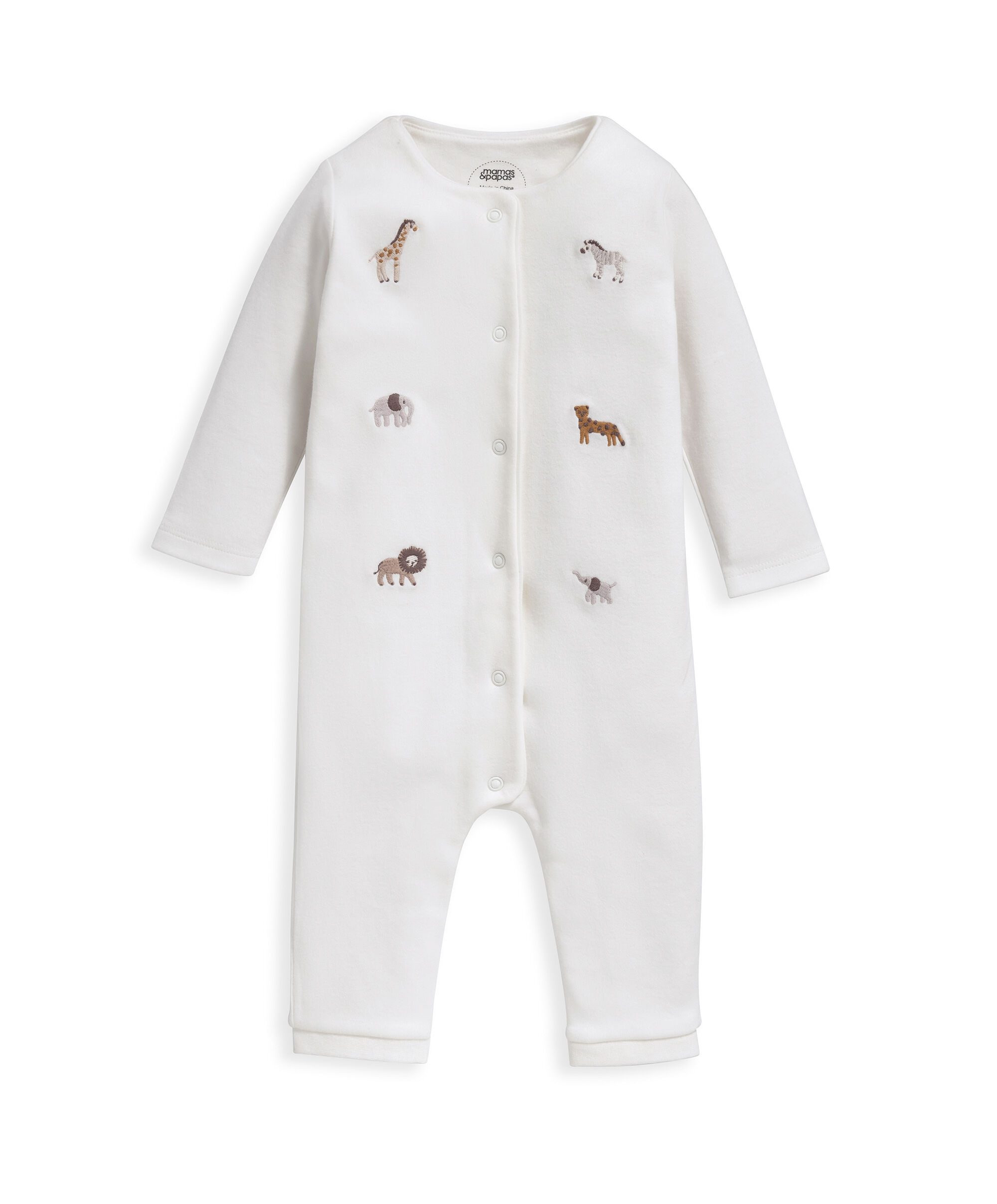 Safari Embroidered Romper image number 1