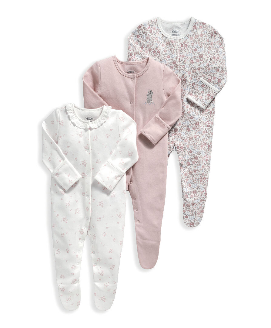 Newborn girl sleepsuits deals