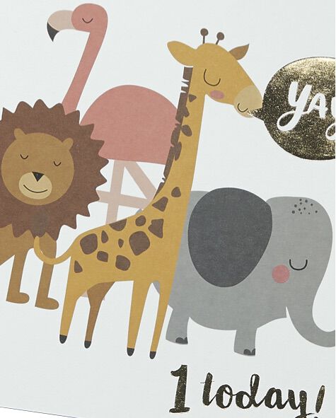 1st Birthday Blank Greetings Card image number 2