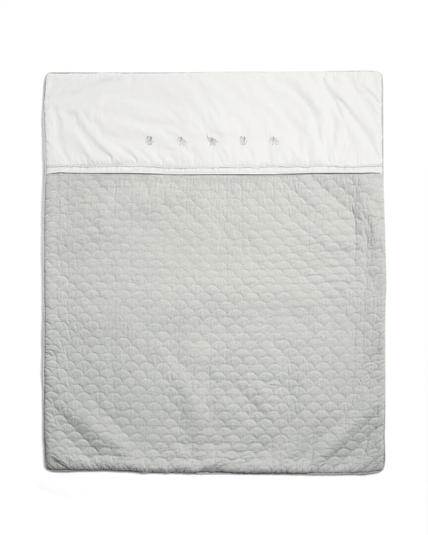 Welcome To The World Quilt - Elephant Grey