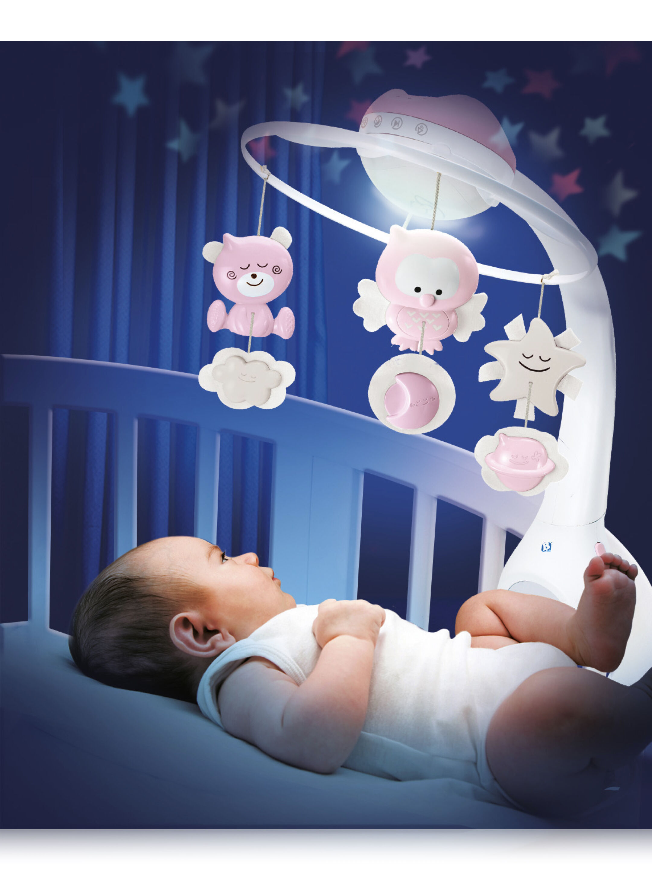 Infantino 3 In 1 Projector Musical Mobile - Pink image number 2