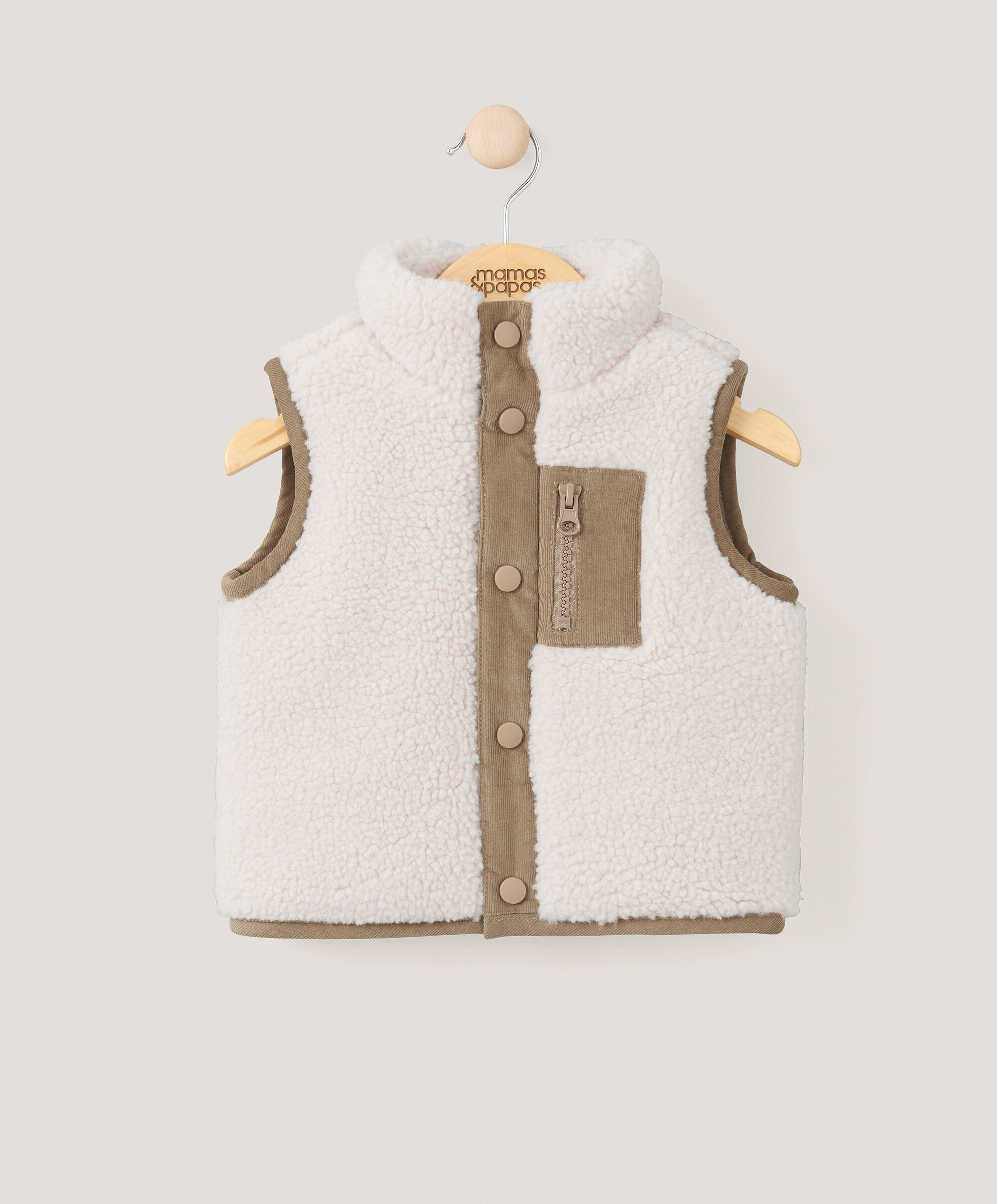 Borg Gilet - Cream image number 1