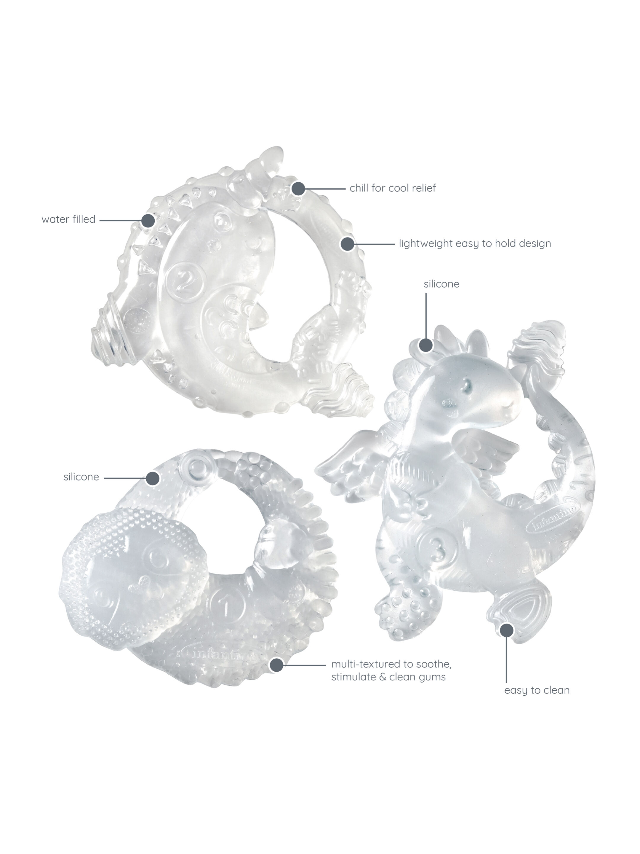 Infantino Crystal Clear Teething Stages Gift Set image number 2