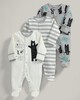 3 pack Bear Print All-In-Ones- 12-18 months image number 1