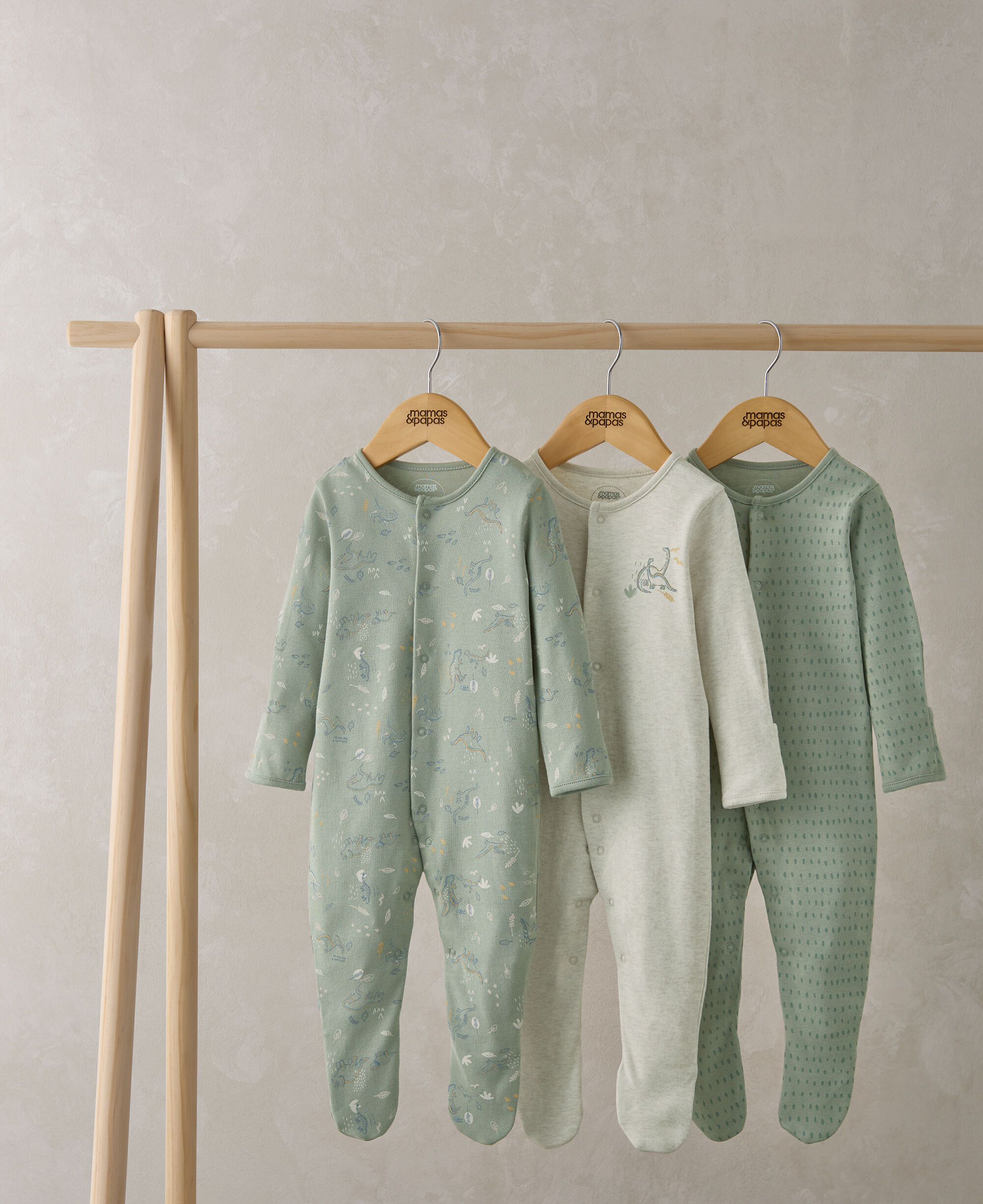 Dino Sleepsuits (Set of 3)