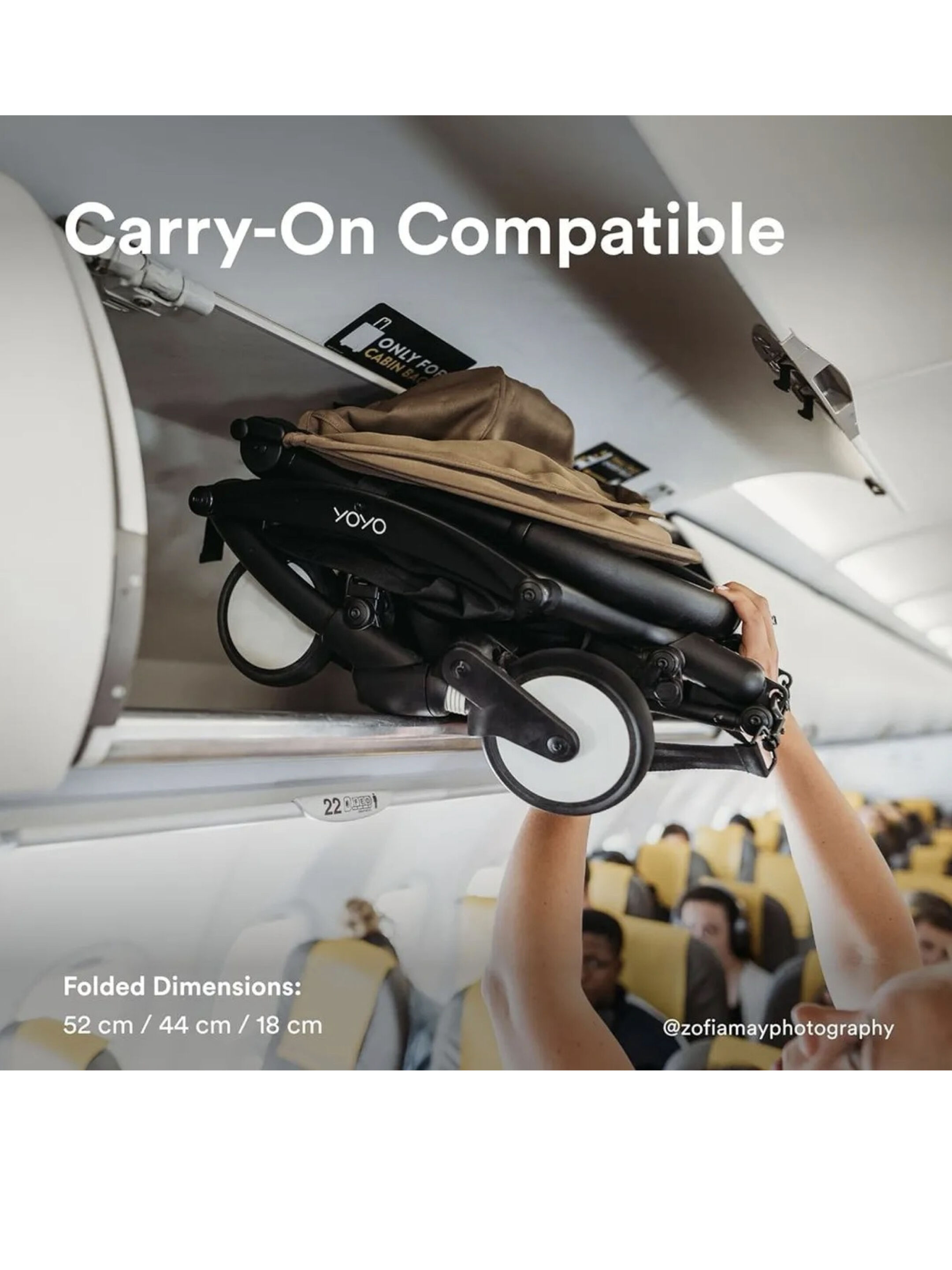 Stokke YOYO3 Full Stroller with White Frame, 0+ Newborn and 6+ Color Pack - Toffee (3 pieces) image number 7