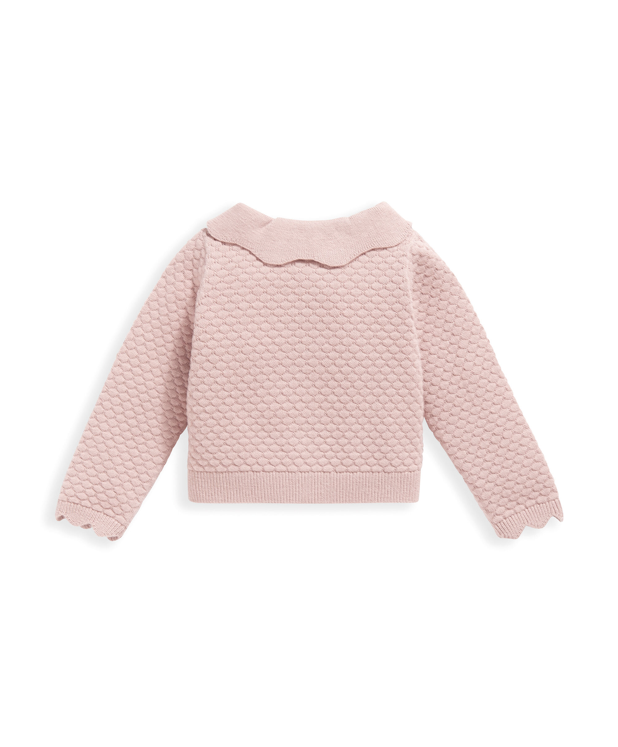Pink Scallop Collar Cardigan image number 3