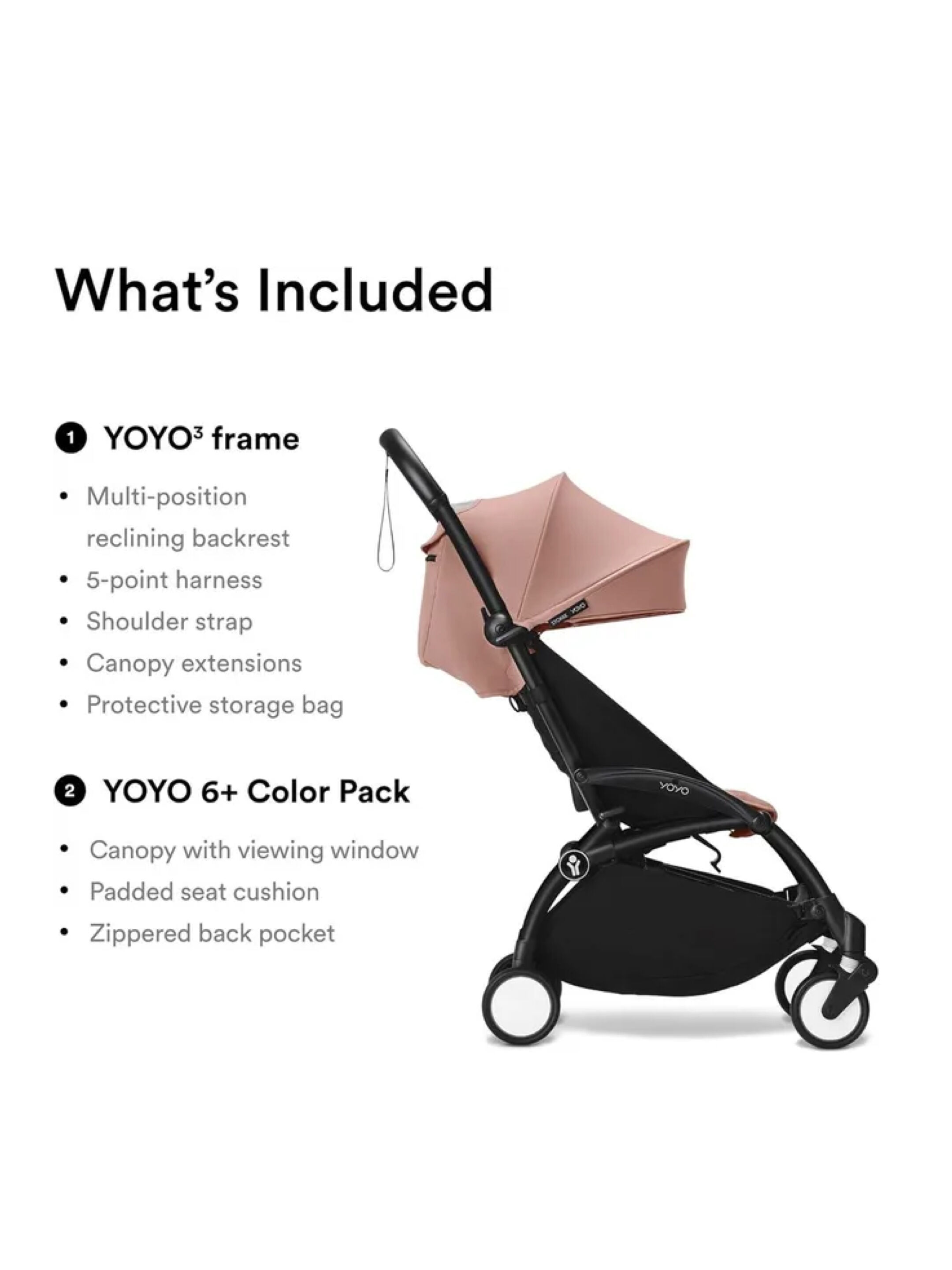 Stokke YOYO3 Black Frame with 6+ Color Pack Ginger (2 Pieces) image number 3