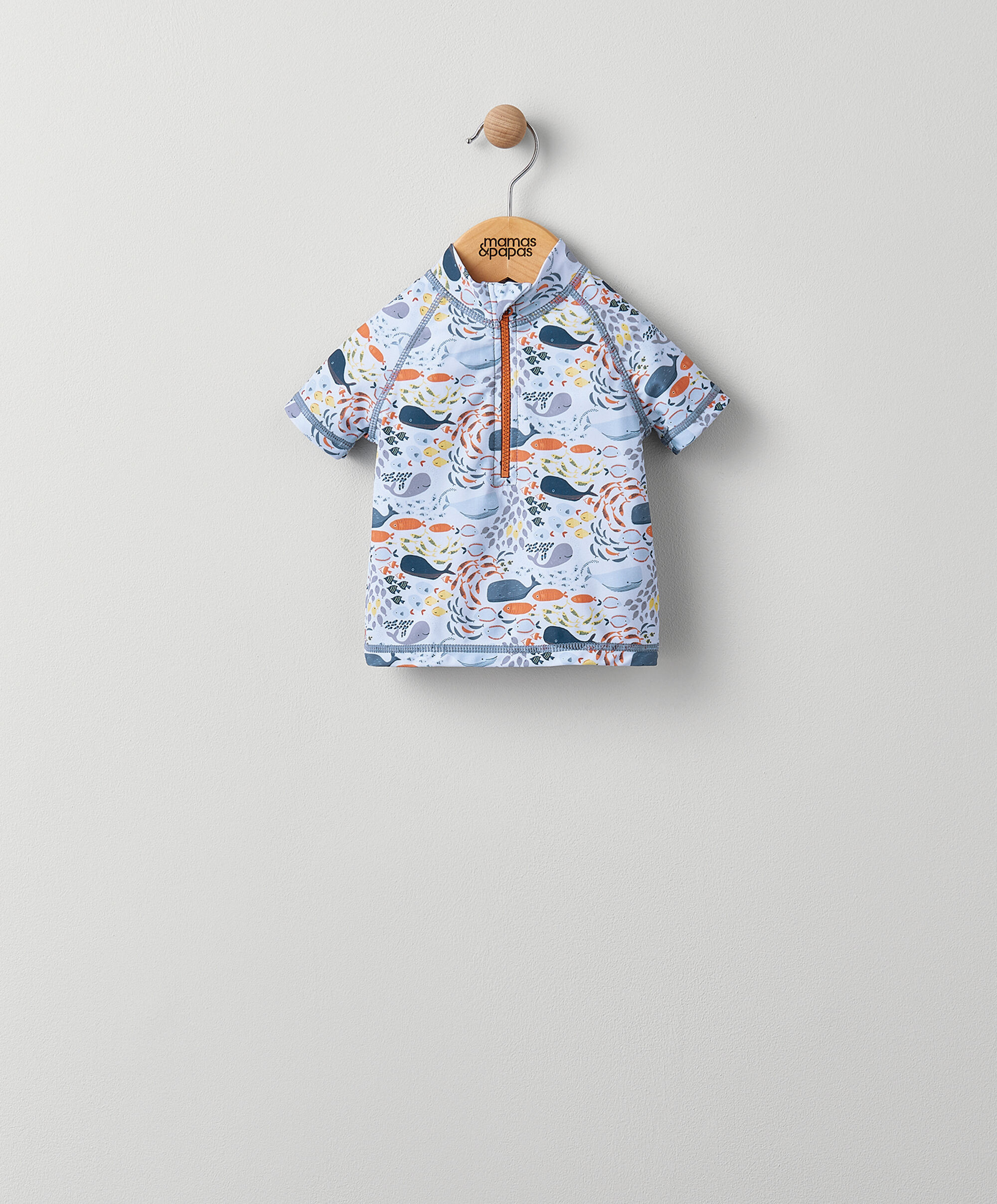 Whale Print Short Sleeve Rash Top image number 1