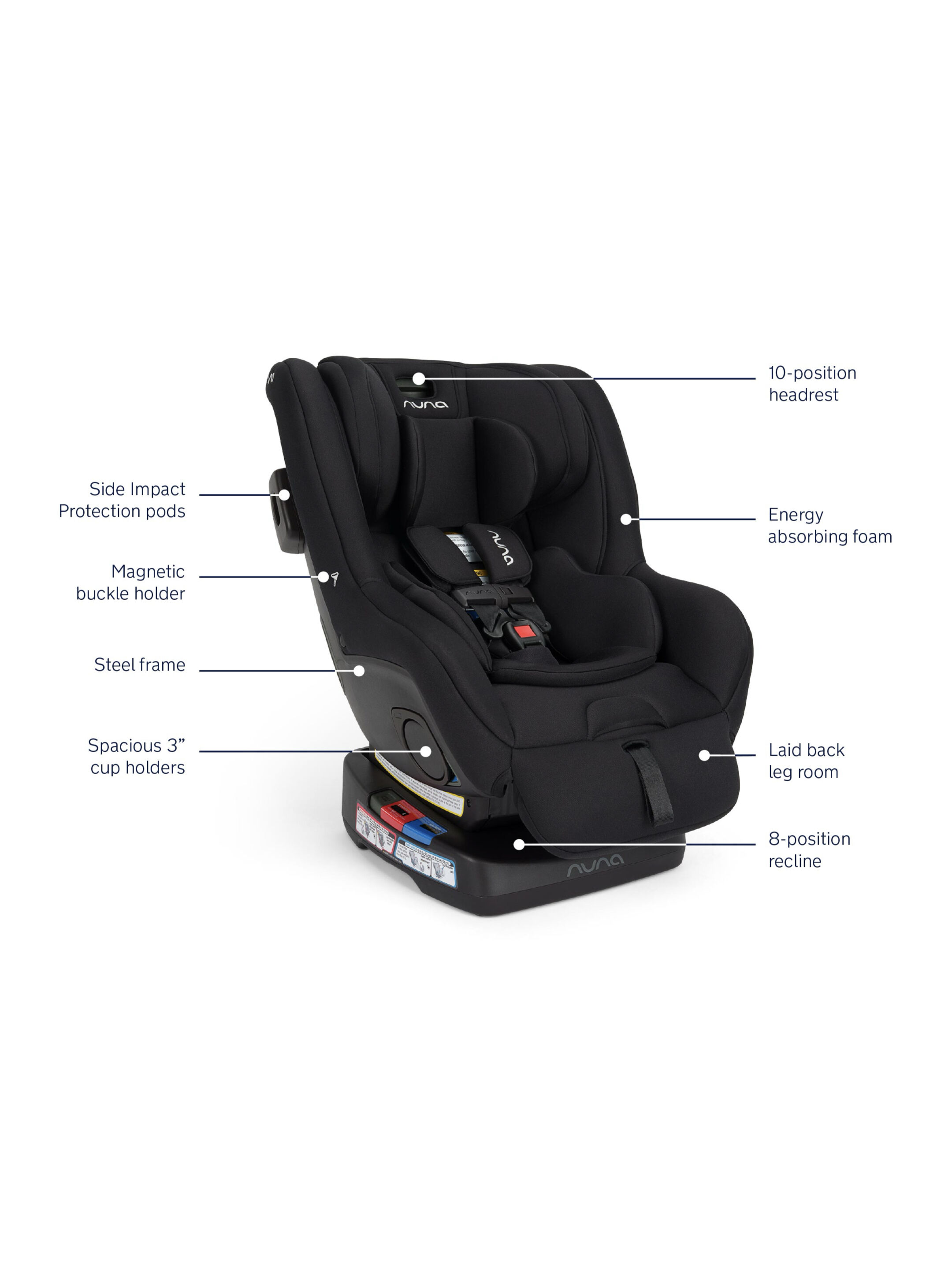 Nuna Rava Car Seat (Birth to 2+ Years) &ndash; Caviar image number 6