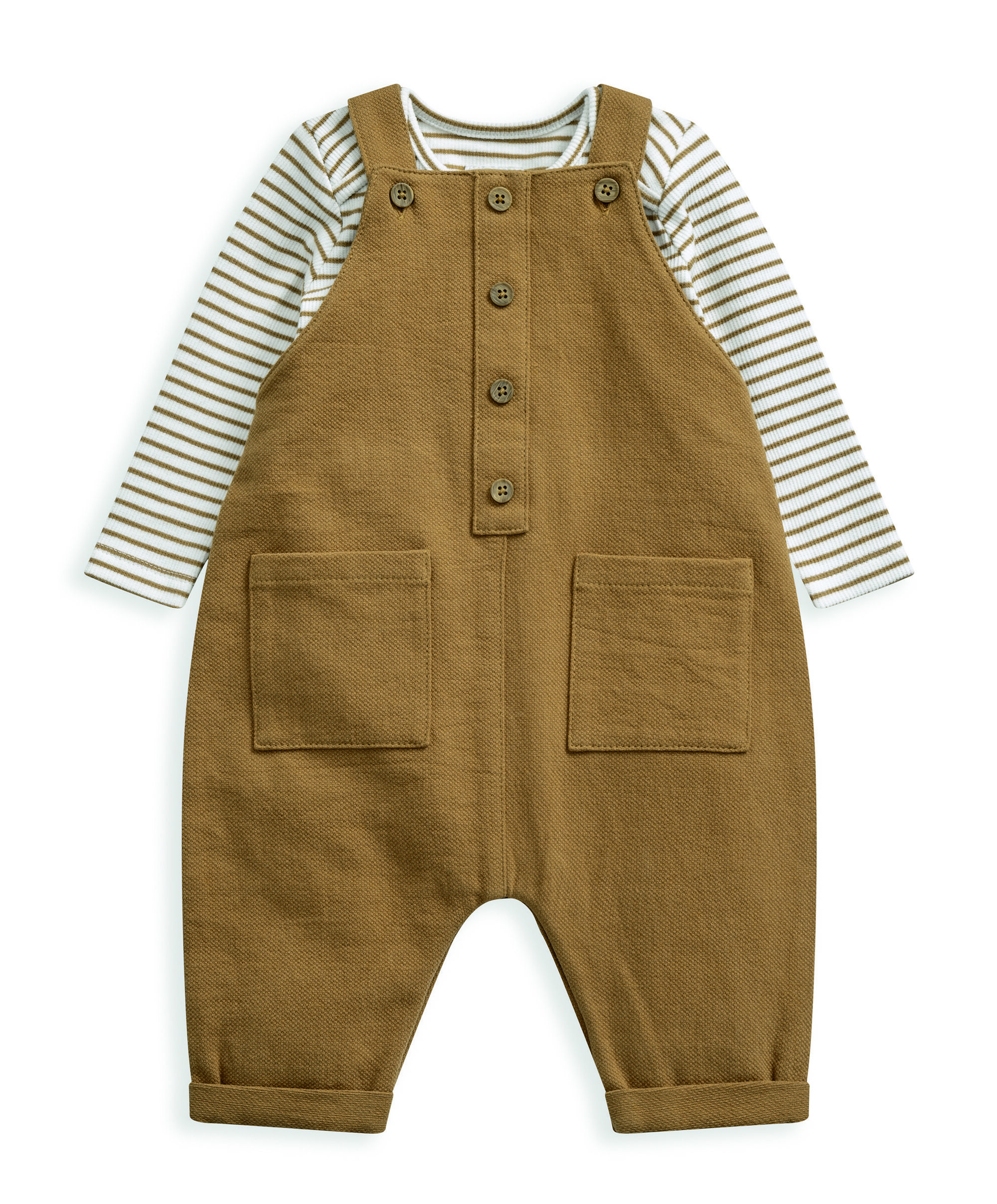 Buy Stripe Top Woven Dungaree Set 2 Piece Set Baby Boy