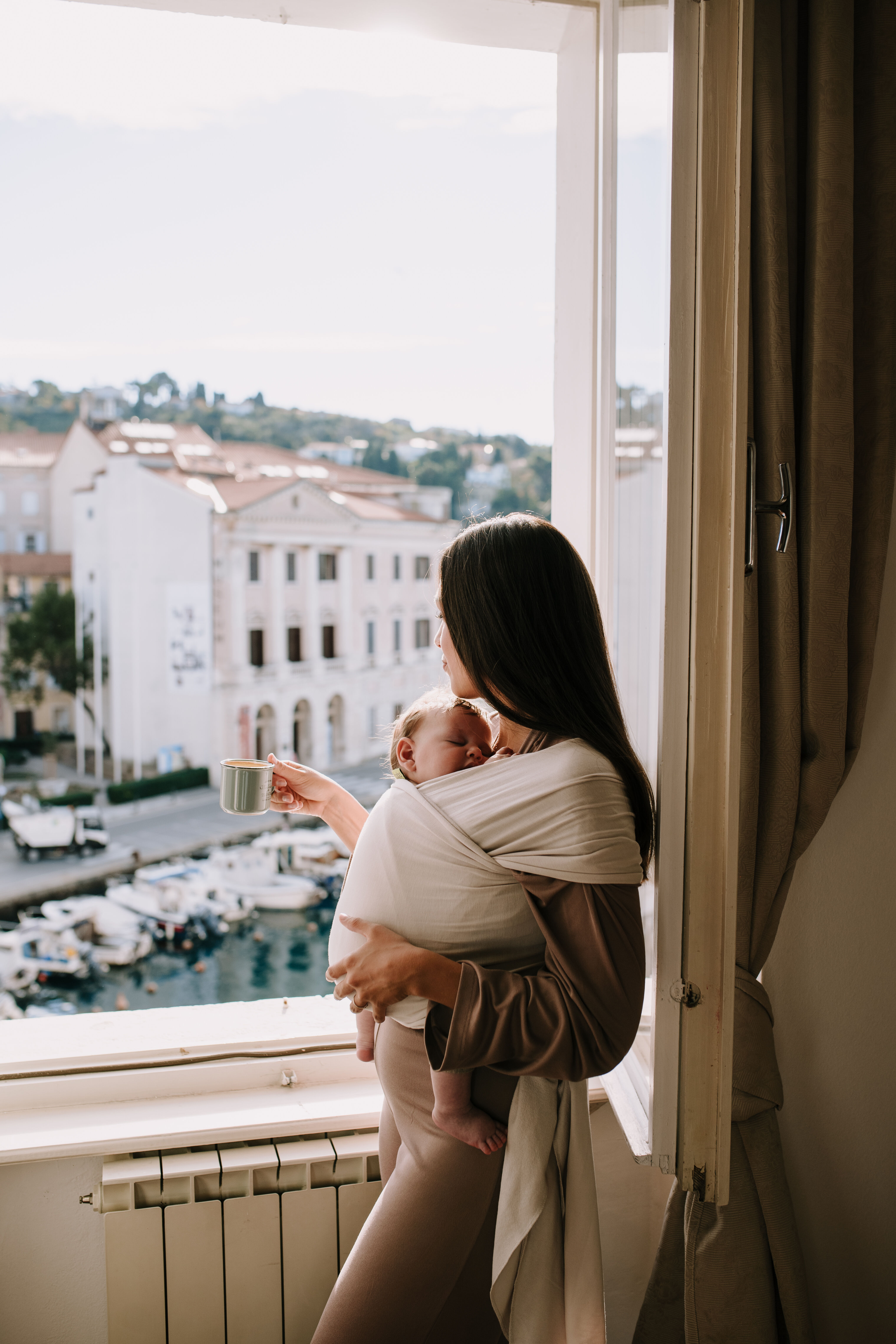 Boba Serenity Baby Wrap - Organic Stone image number 6