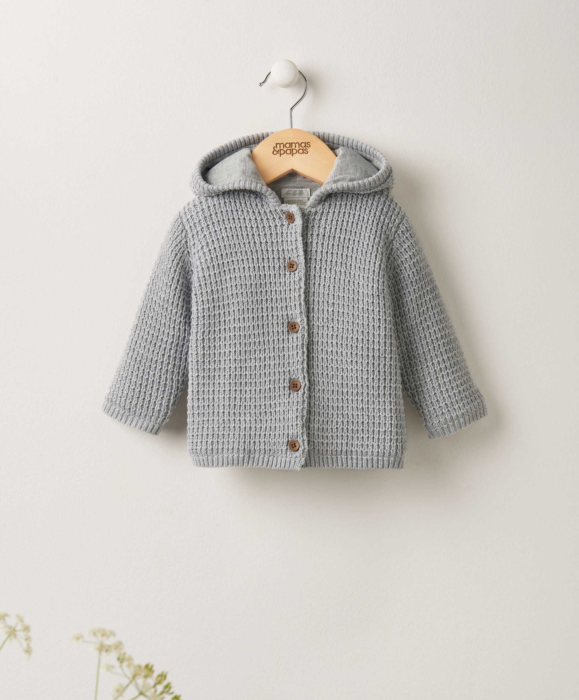 Grey Knitted Cardigan image number 3