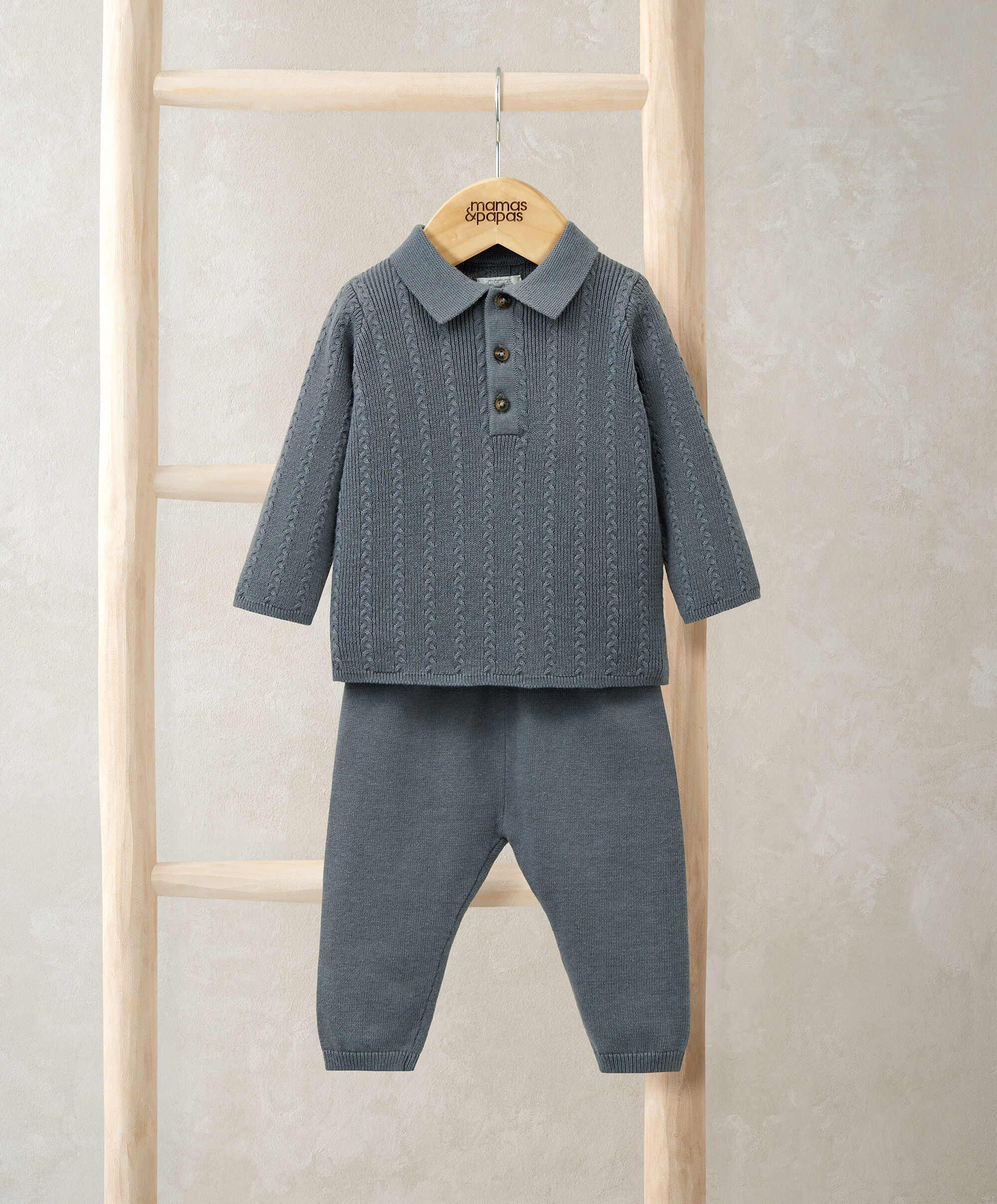 2Pc Cable Knit Set
