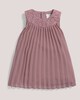 Pleated Dress with Lace Collar Pink- 0-3 image number 1