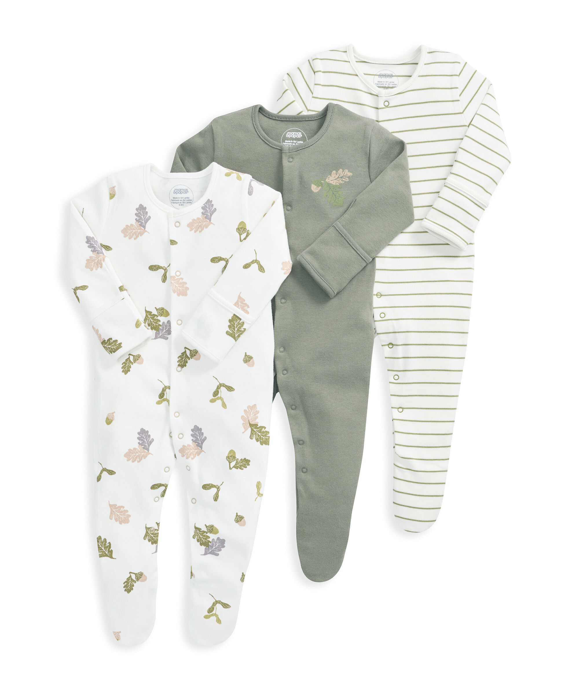 Buy 3 pack Into The Woods Sleepsuits Baby Sleepsuits Multipack