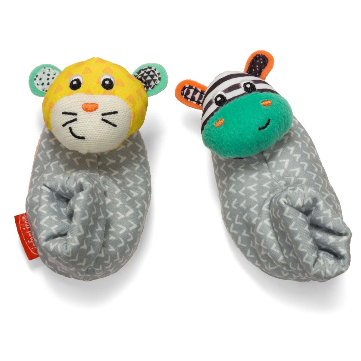 Infantino - Foot Rattles - Zebra/Tiger image number 1