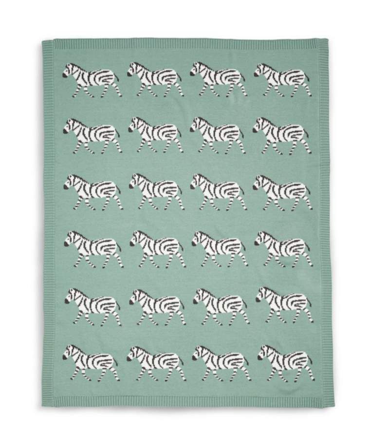 Small Knitted Blanket - Zebra image number 1