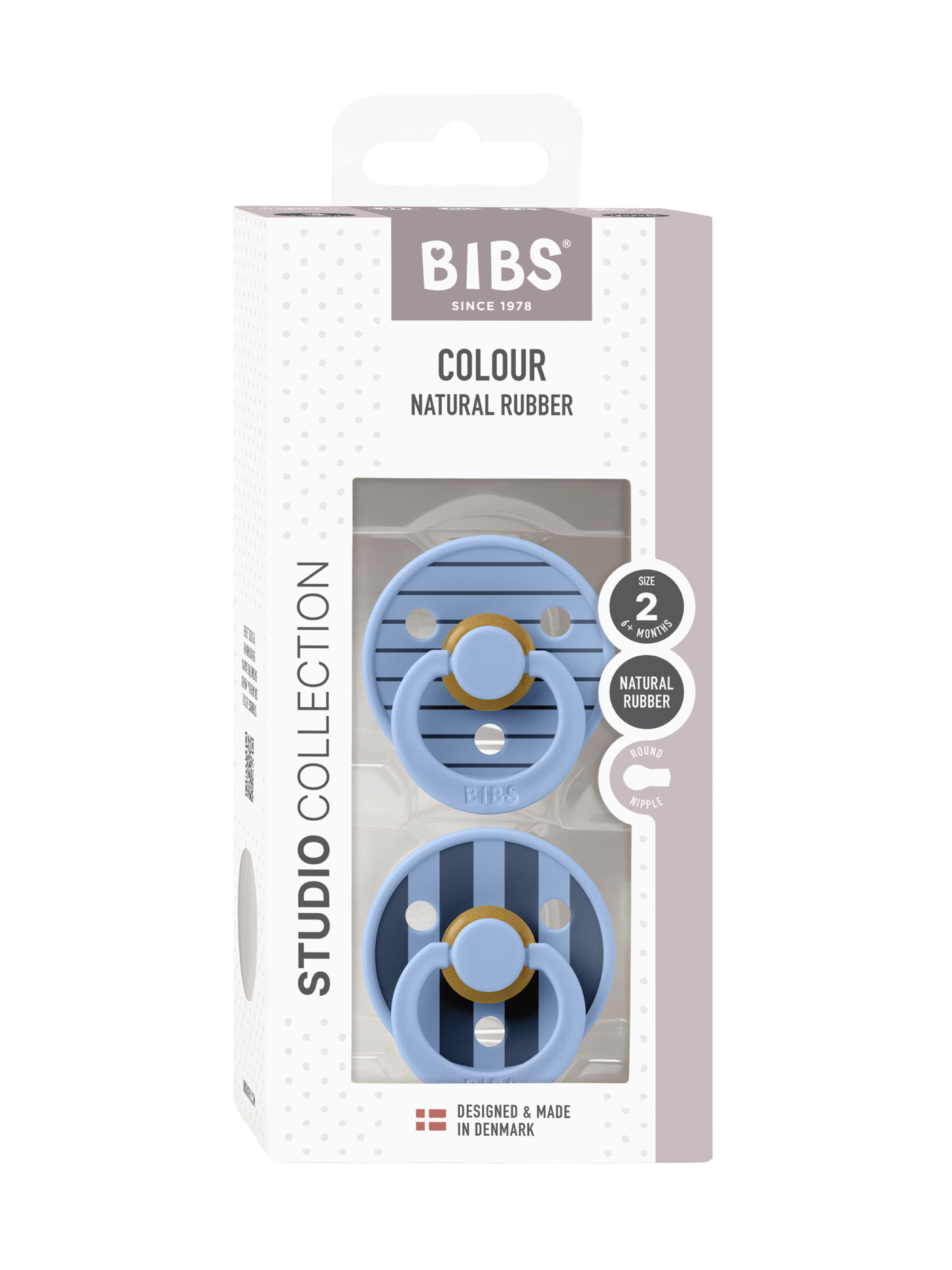 Bibs 2 Pack Colour Pin Latex S2 - Sky Blue Mix (6+ months) image number 3