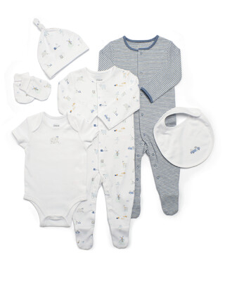 Blue Baby Clothes Multipack - Set Of 6
