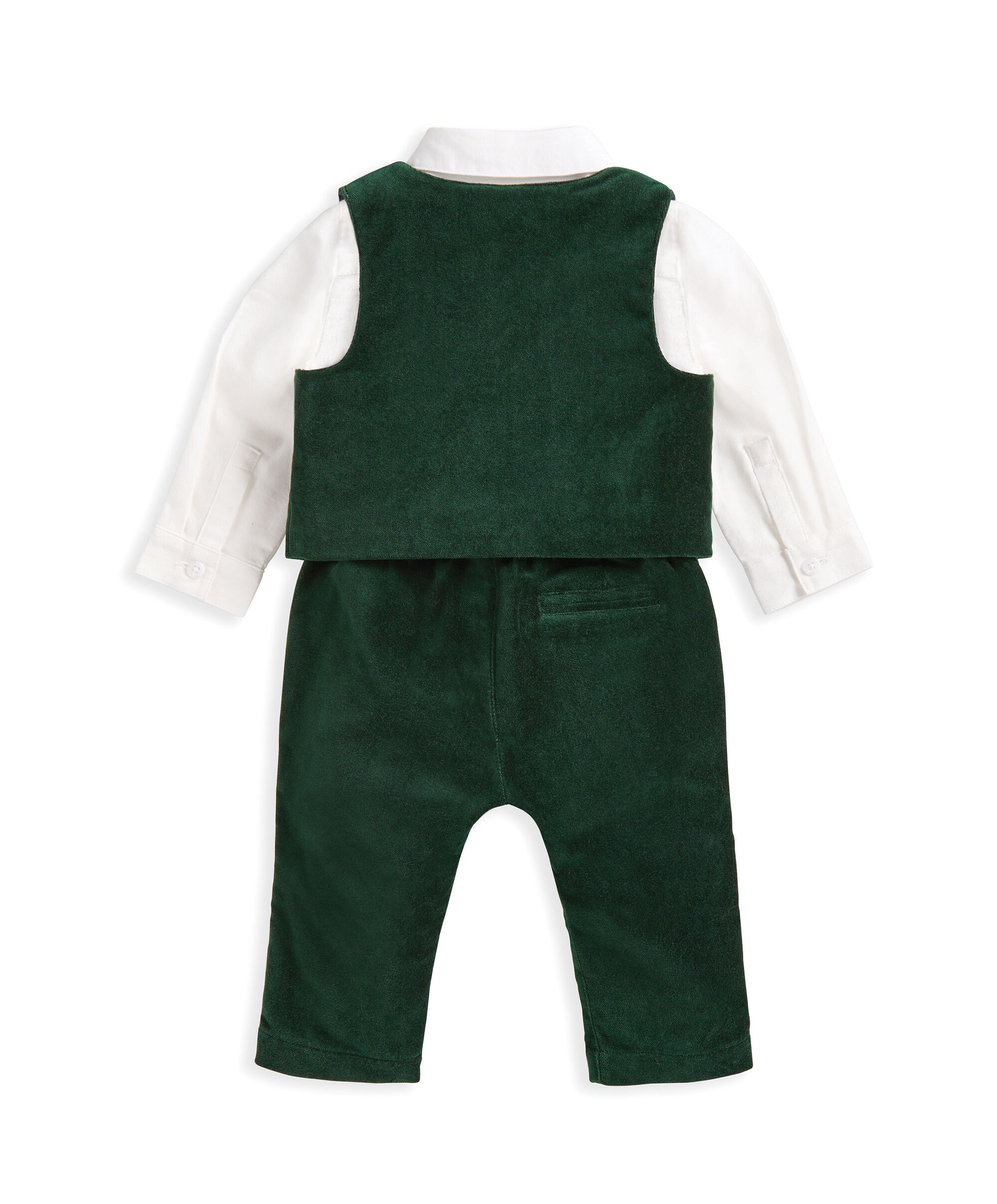 3 Piece Velour Suit Set - Emerald Green image number 3