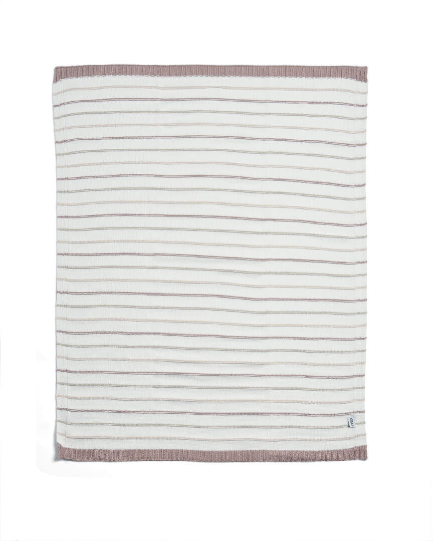 Blanket Knitted - Pink Stripe image number 1