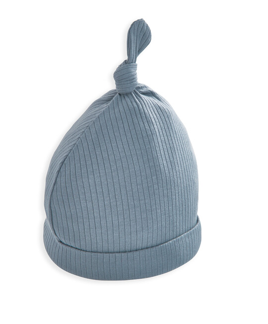 Organic Cotton Ribbed Hat - Petrol Blue image number 1