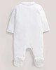 Velour All-In-One with star detail collar White- Petite New Born image number 2