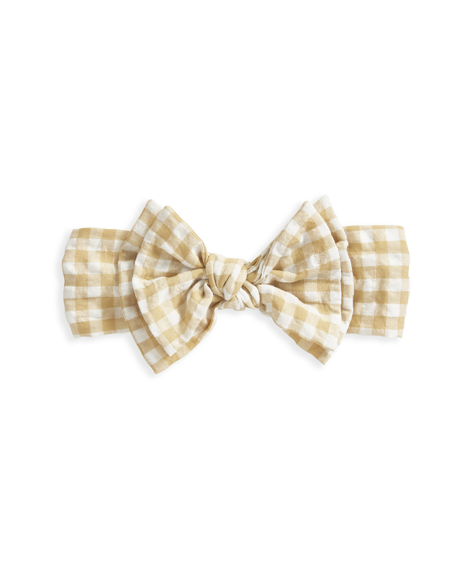 Yellow Gingham Bow Headband image number 1