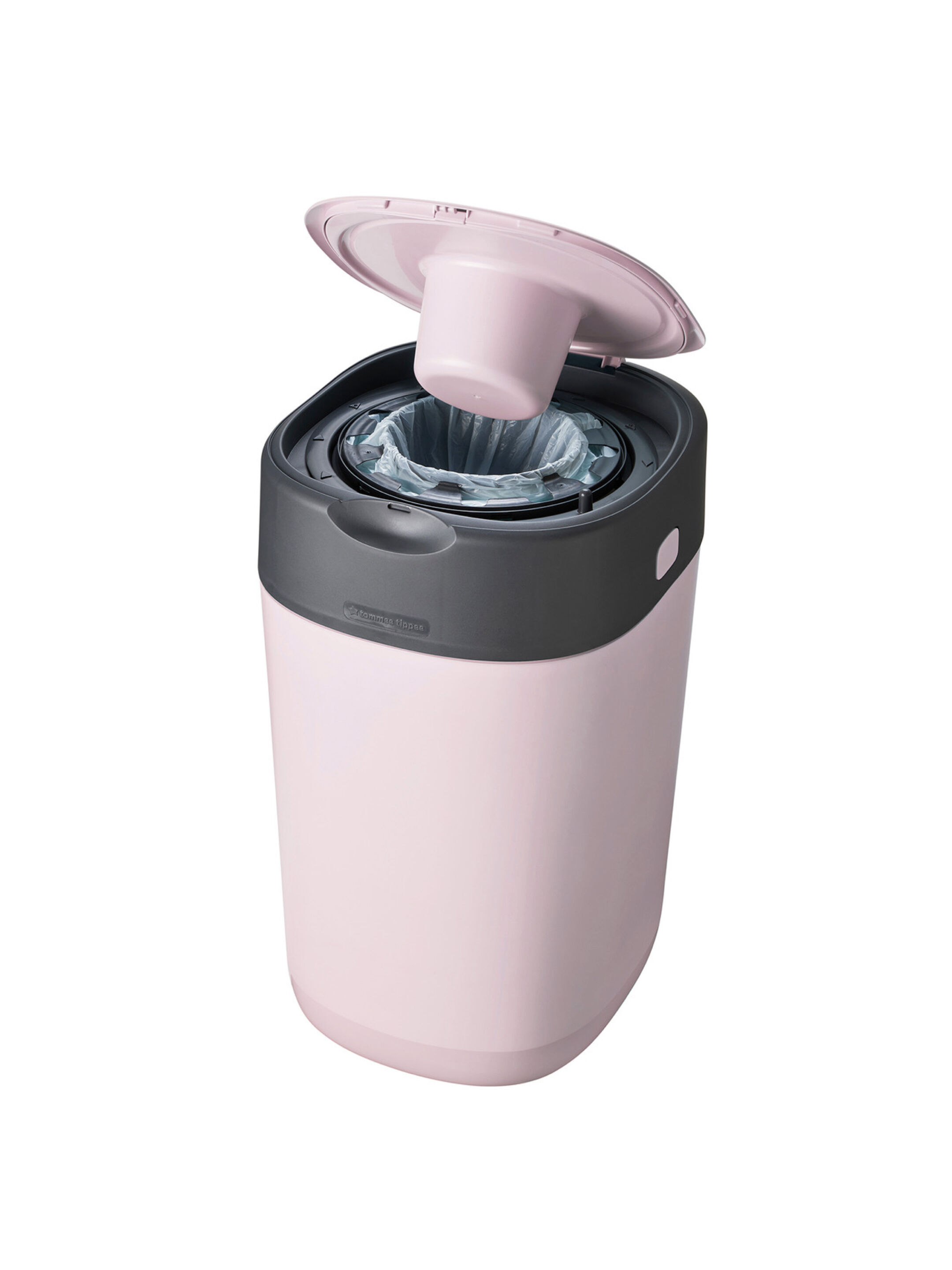 Tommee Tippee Twist and Click Advanced Nappy Bin - Pink (Includes 1 Refill Cassette) image number 2