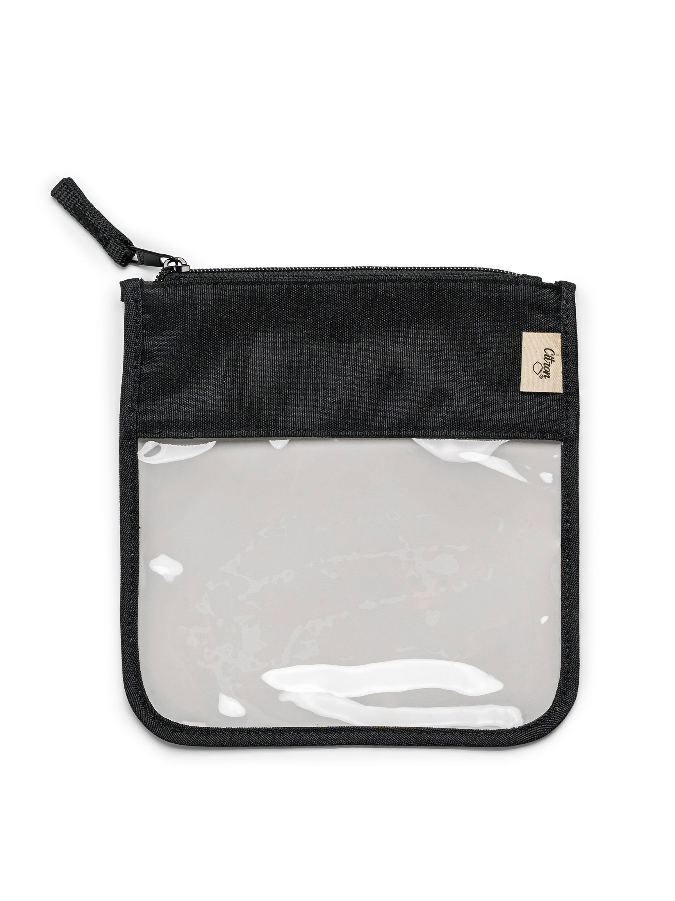 Clear Zipper Pouch Small - Black image number 1