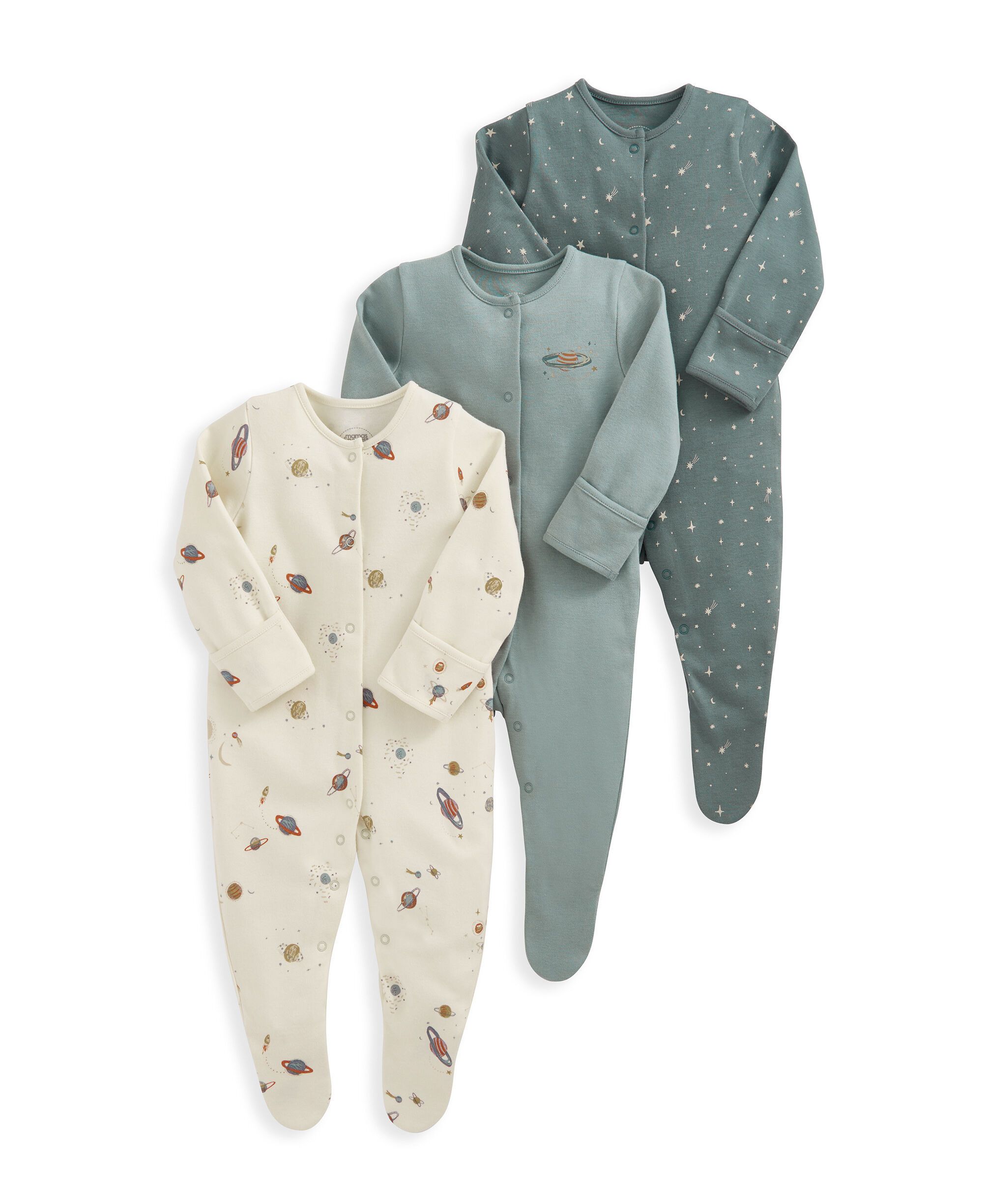 Planets Sleepsuits (Set of 3) image number 2