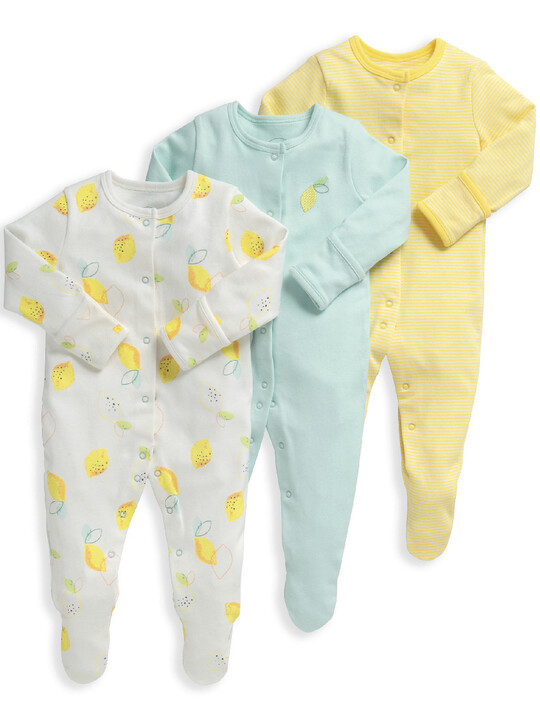 Lemon Sleepsuits 3 Pack image number 1
