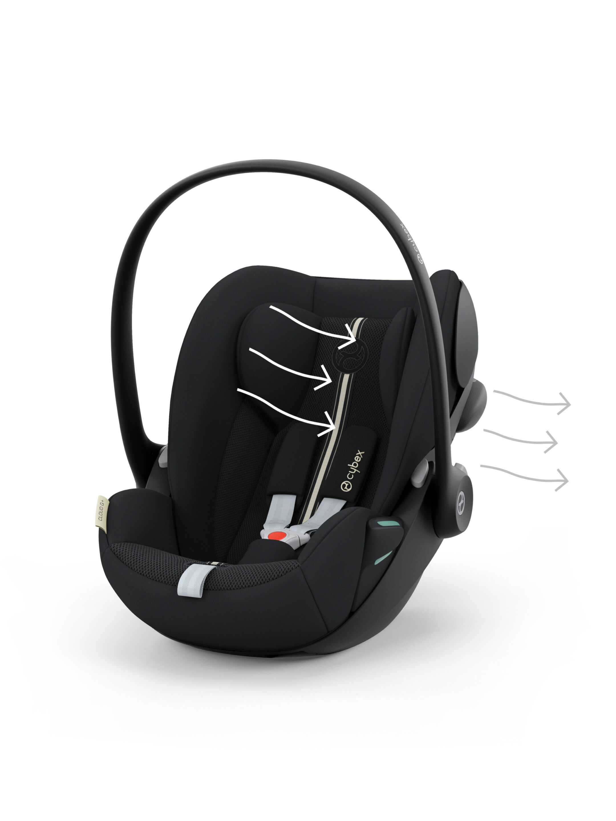 Cybex Cloud G i-Size Plus Infant Car Seat - Moon Black (from Birth to 2 Years/13 kg approx) image number 2