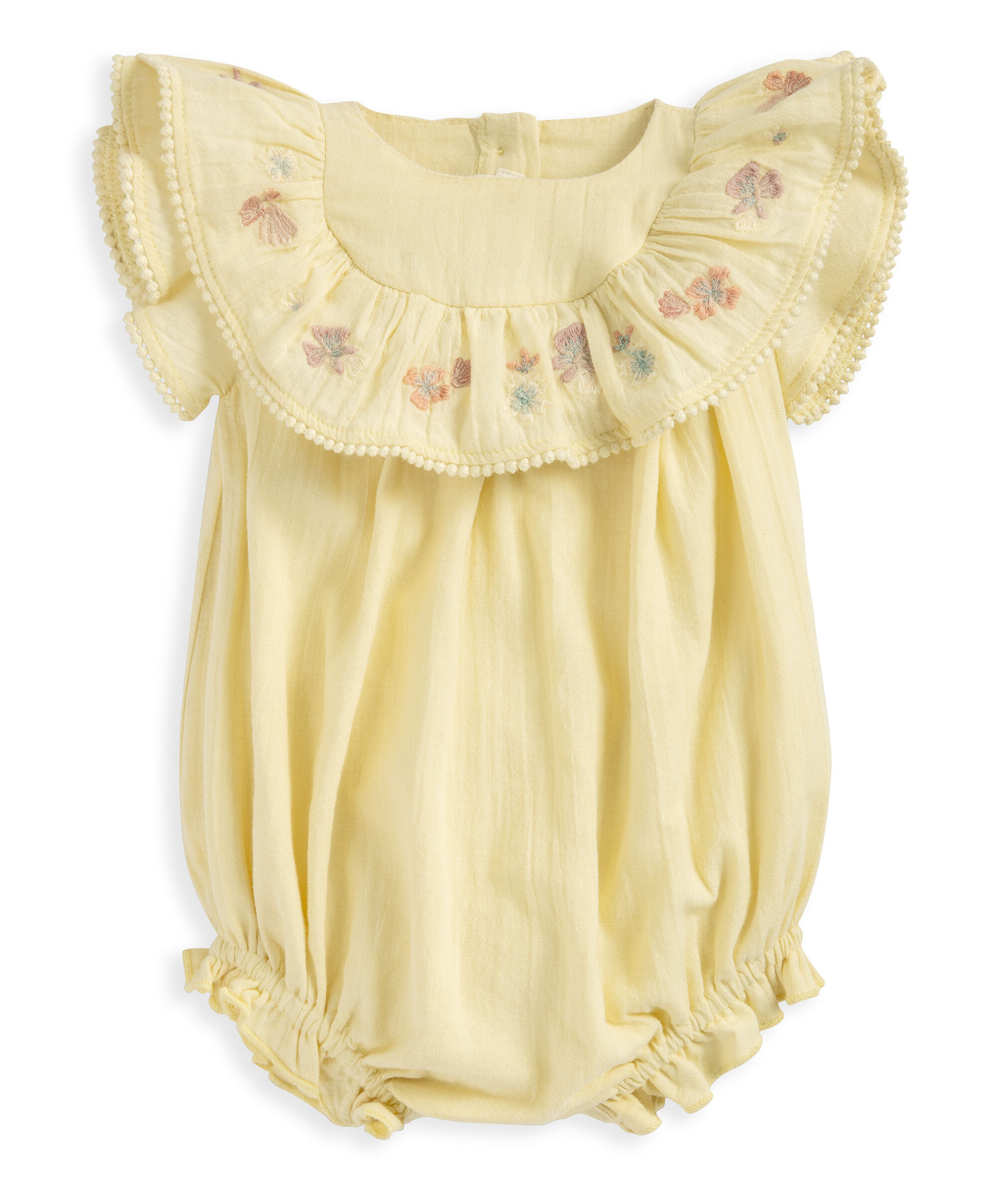 Embroidered Frill Romper image number 2