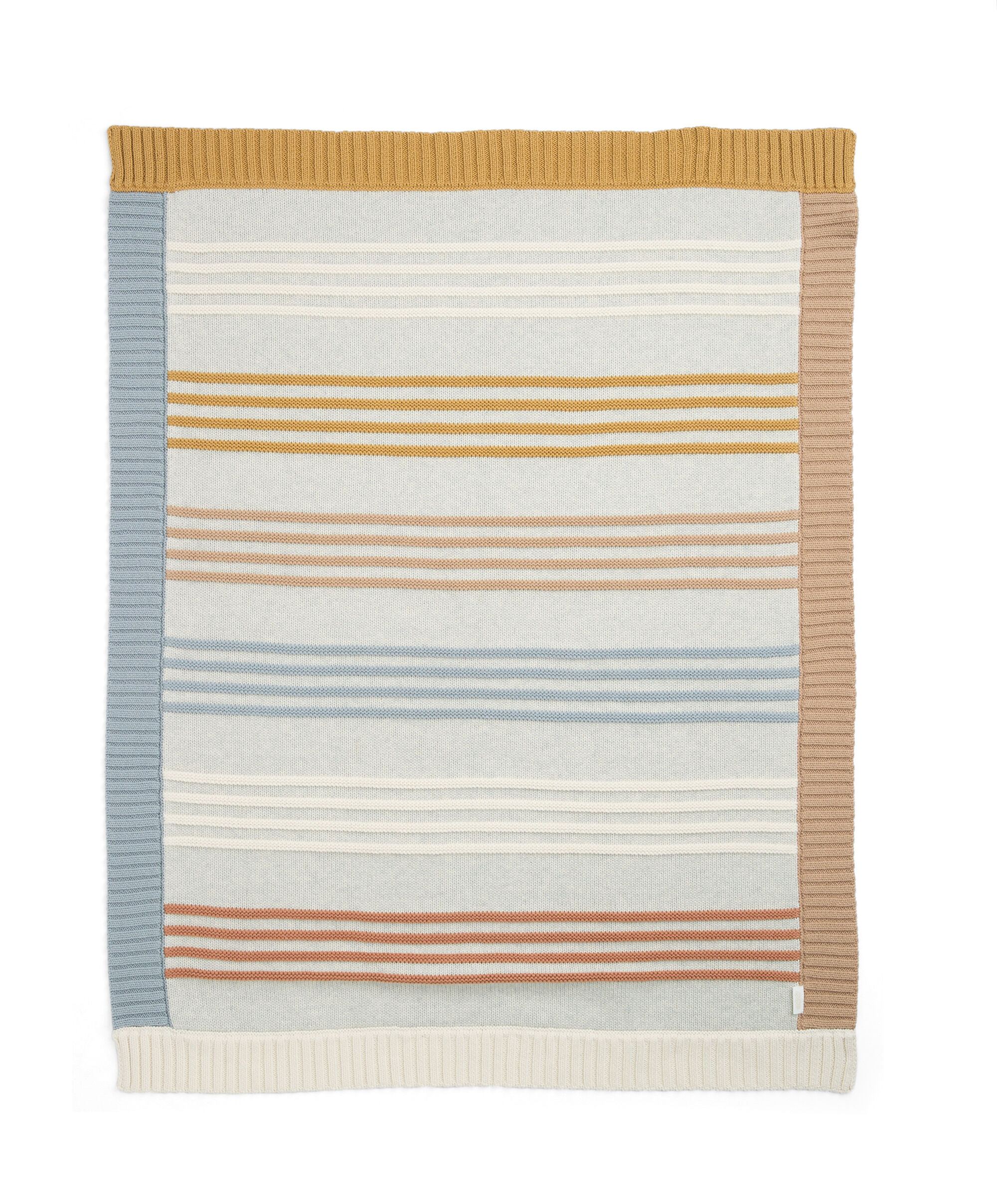 Knitted Blanket - Multi Brder Stripe image number 2